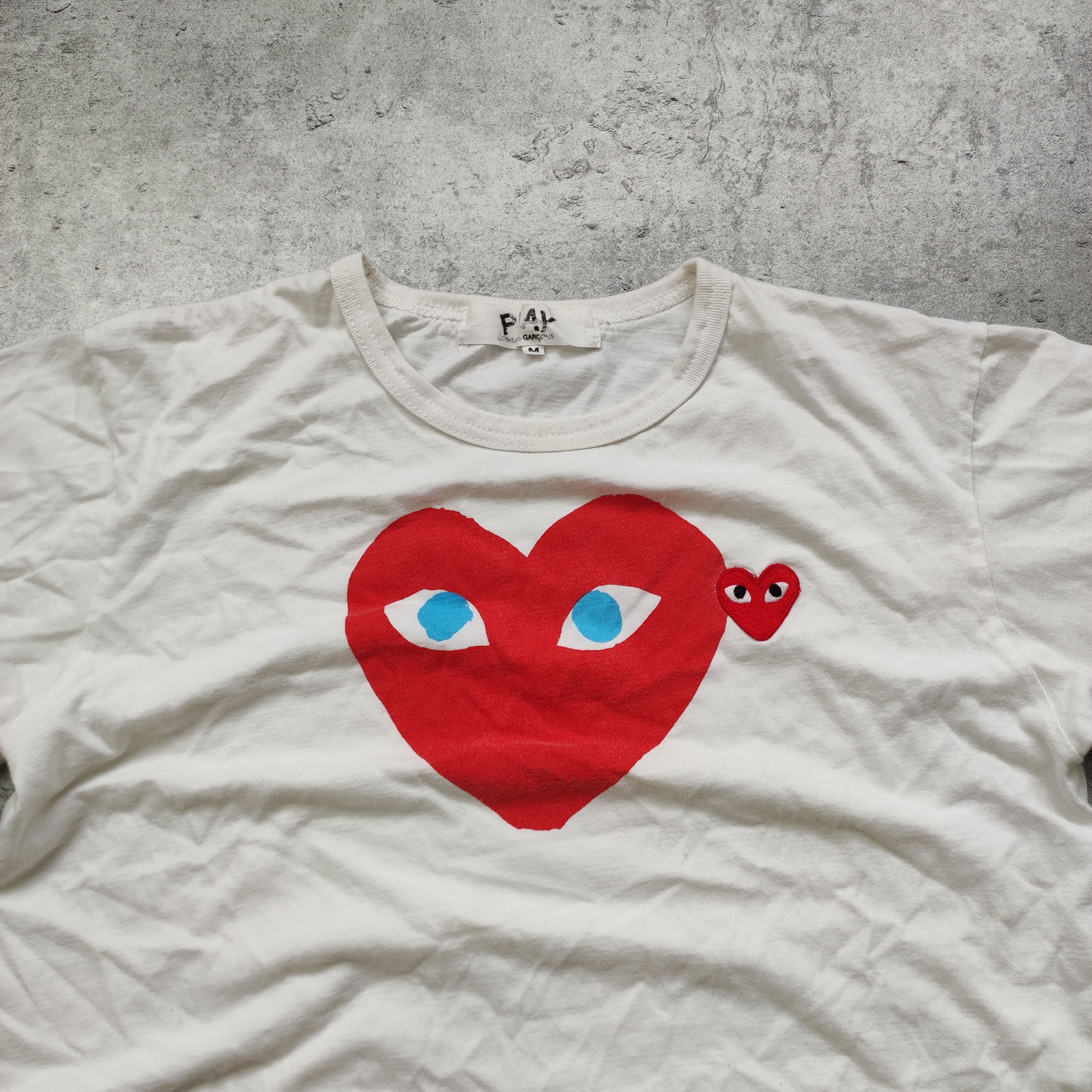 Comme des Garcons × Comme des Garcons PLAY Comme Des Garcons PLAY Big Heart Logo White Tee Size US M / EU 48-50 / 2 - 4 Thumbnail