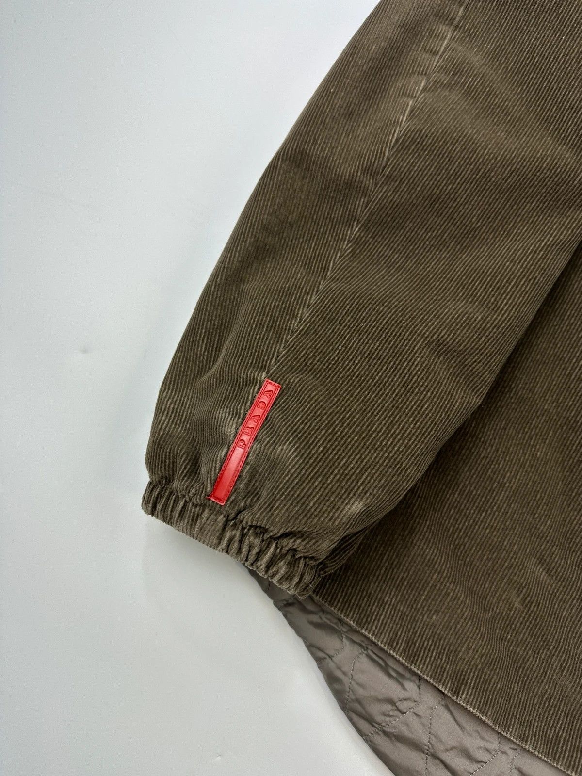 Prada Prada Sport FW01-05 Khaki Brown Corduroy Padded Jacket Size US XL / EU 56 / 4 - 2 Thumbnail