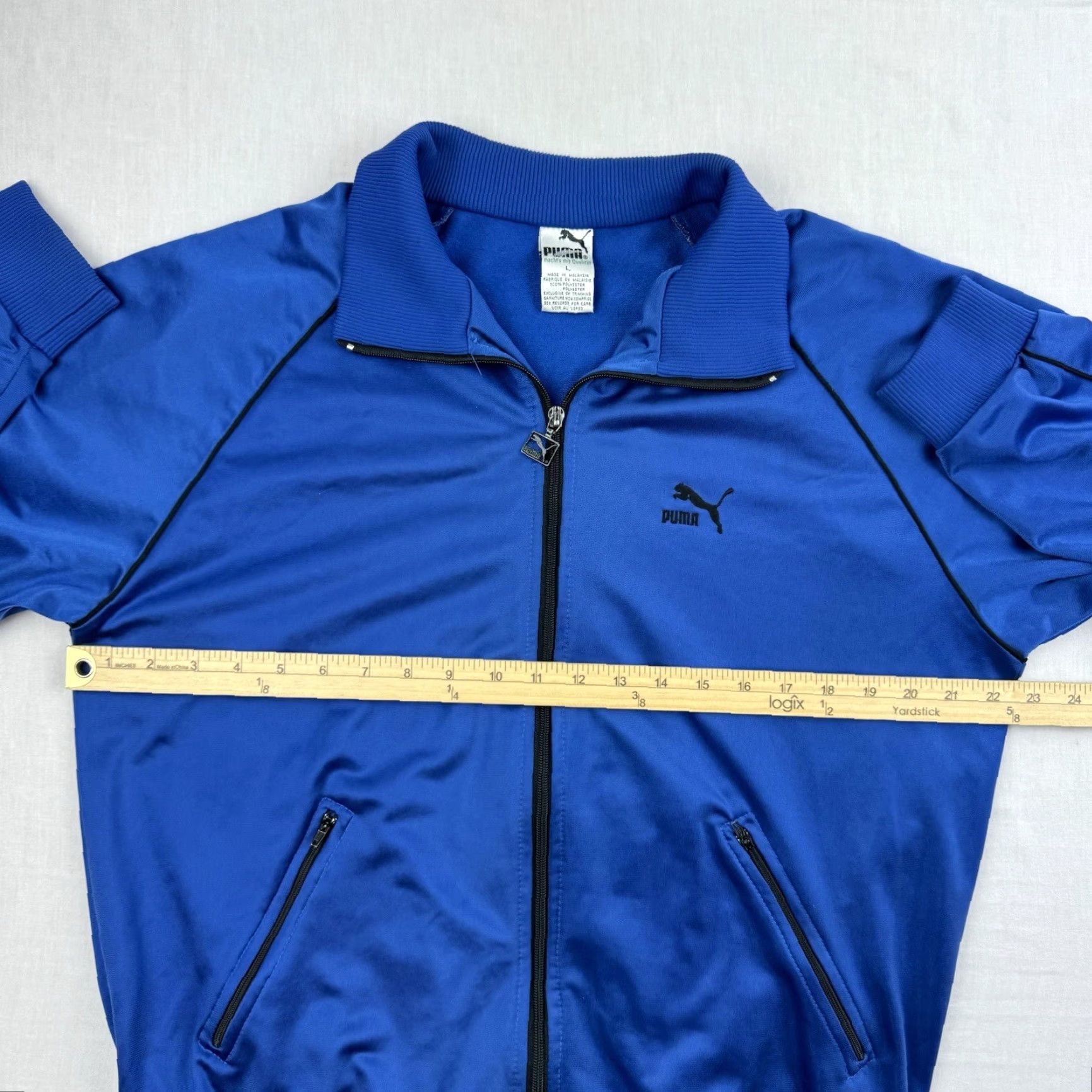 Puma Vintage Puma Jacket Adult Large Blue Full Zip Athletic Sports Logo 90s Collar Size US L / EU 52-54 / 3 - 6 Thumbnail
