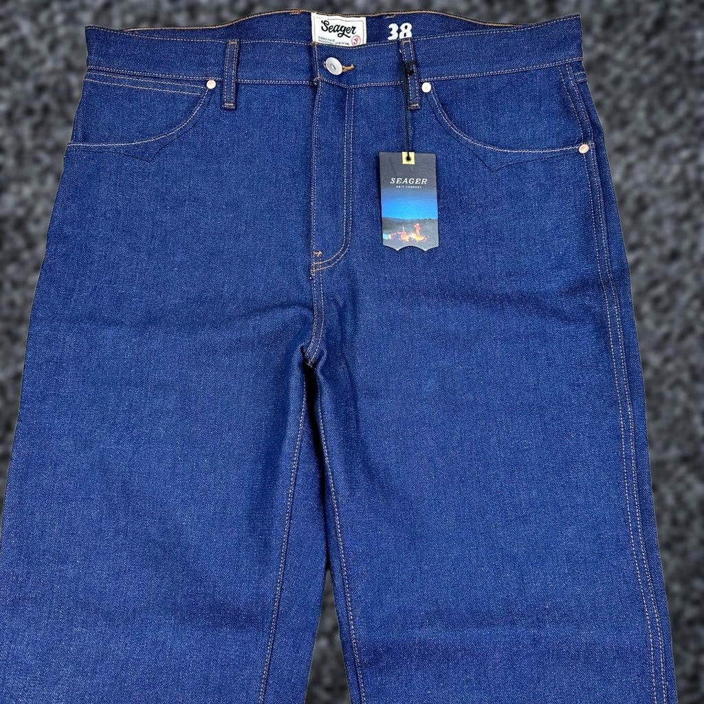 Vintage Seager Co Jeans 38x32 Indigo Denim Western Regular Fit 5-Pocket Blue Men Jeans USA Cowboy Rugged Vintage: No Size US 38 / EU 54 - 1 Thumbnail