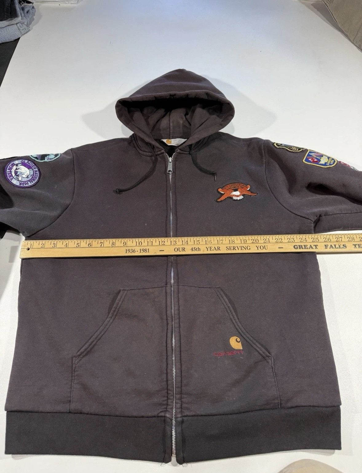 Carhartt Vintage 90s Carhartt Zip Hoodie Mens XL Thermal Lined Patch Size US XL / EU 56 / 4 - 2 Thumbnail