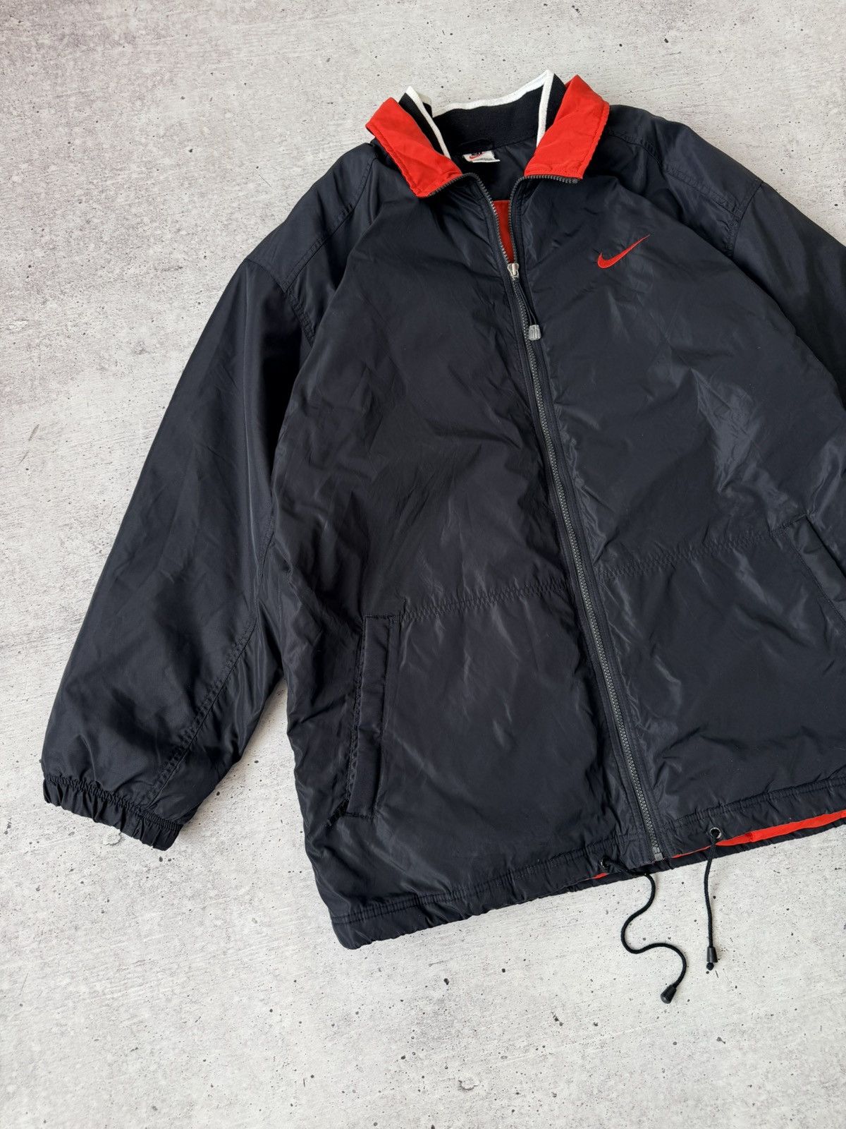 Nike Vintage 90s Nike Windbreaker Jacket y2k Black Red Swoosh Size US XL / EU 56 / 4 - 3 Thumbnail