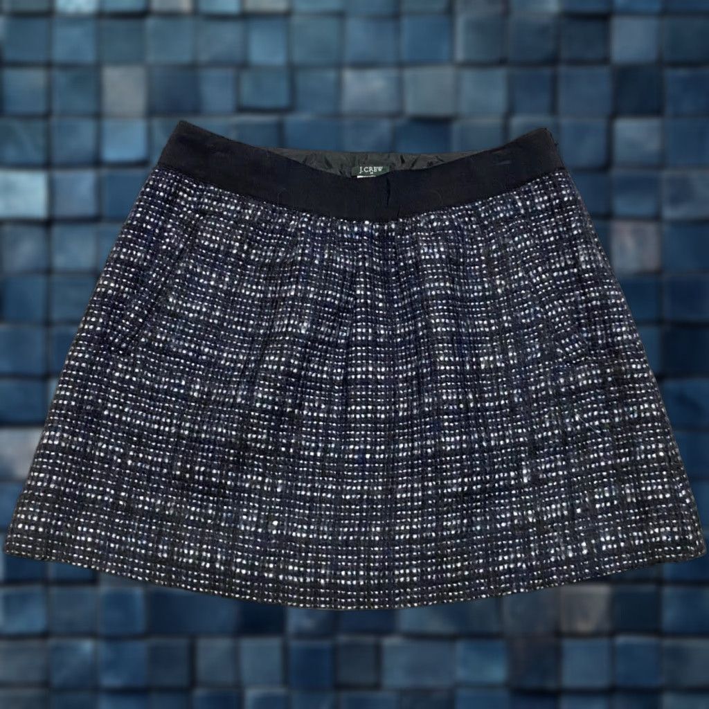 J.Crew J. Crew Skirt sz 6 Multicolor Plaid Tweed Wool Blend Mini Pockets Lined Womens Size 28" / US 6 / IT 42 - 1 Thumbnail