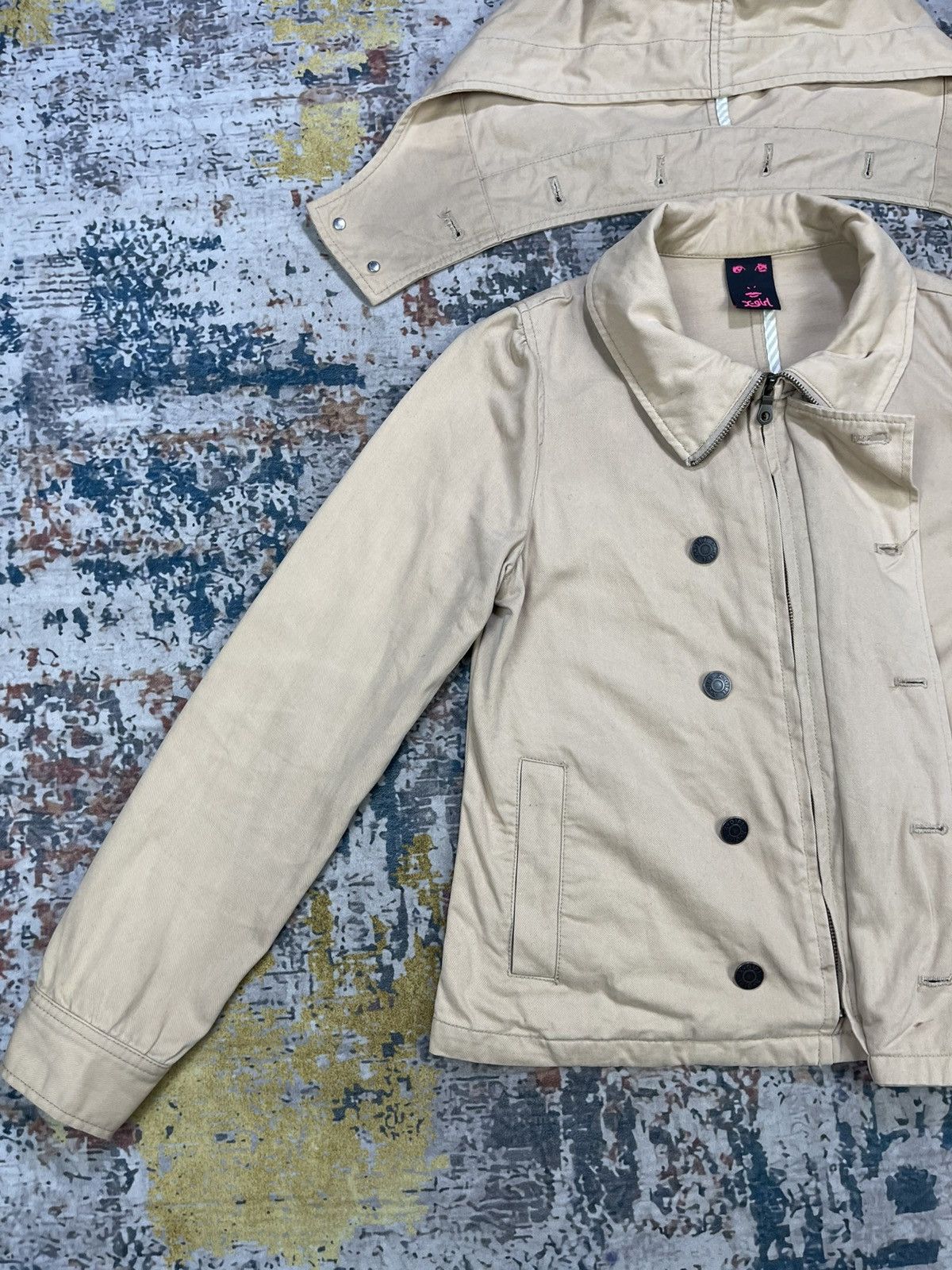 X-Girl X-Girl Double Breasted Hooded Short Trench Jacket Size XS / US 0-2 / IT 36-38 - 7 Thumbnail