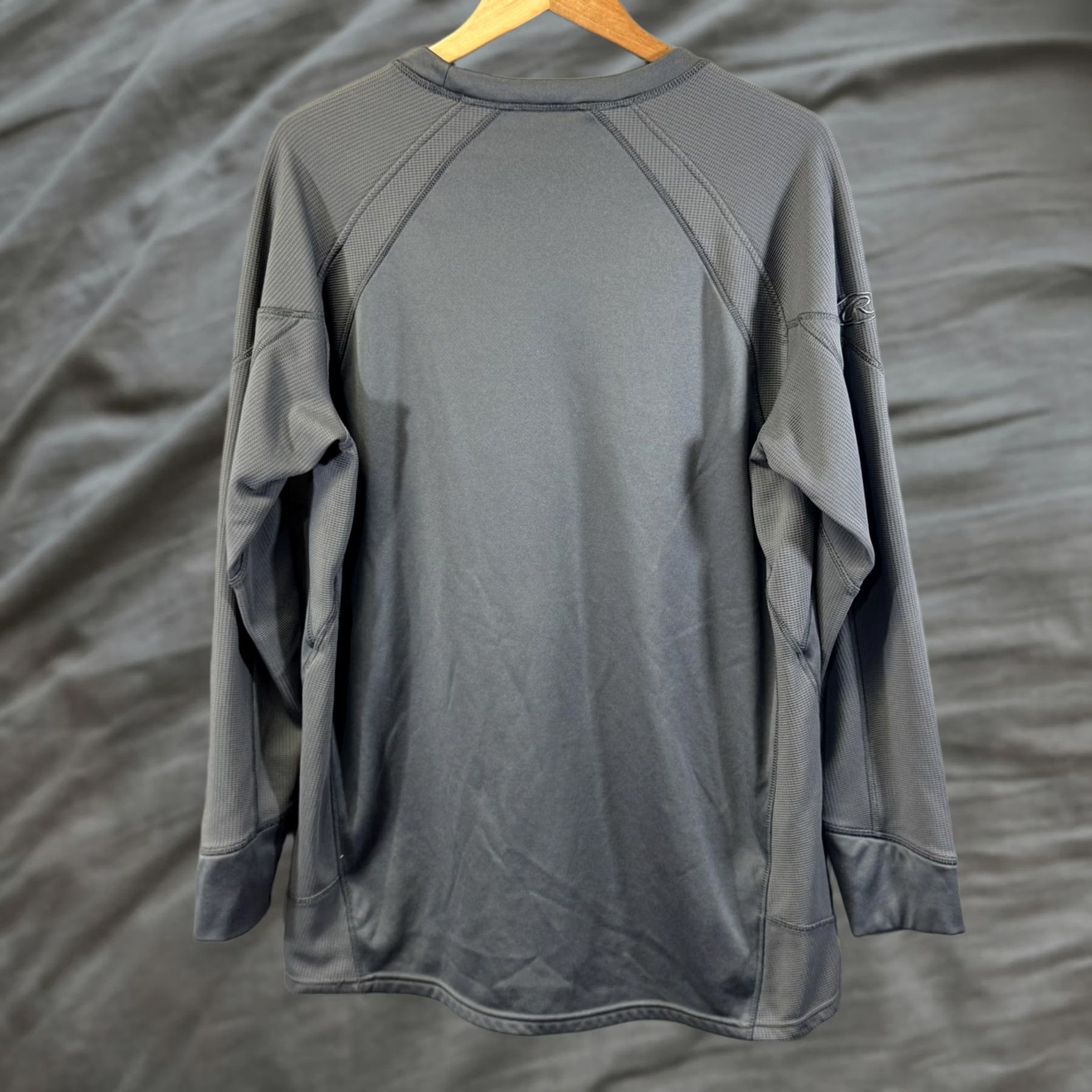 Vintage Rawlings Sweatshirt Mens L Gray Performance Pullover Raglan Crewneck Embroidered Logo Patch M Initial Size US L / EU 52-54 / 3 - 1 Thumbnail
