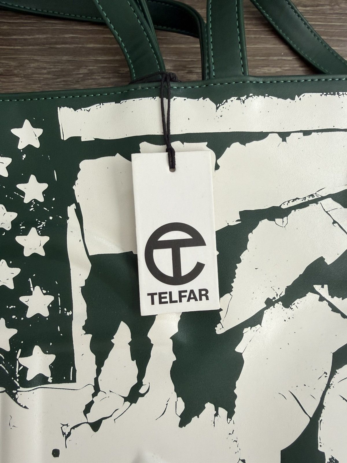 Telfar Limited Edition Telfar Medium Shopper Tote with Flag Print Size ONE SIZE - 5 Thumbnail