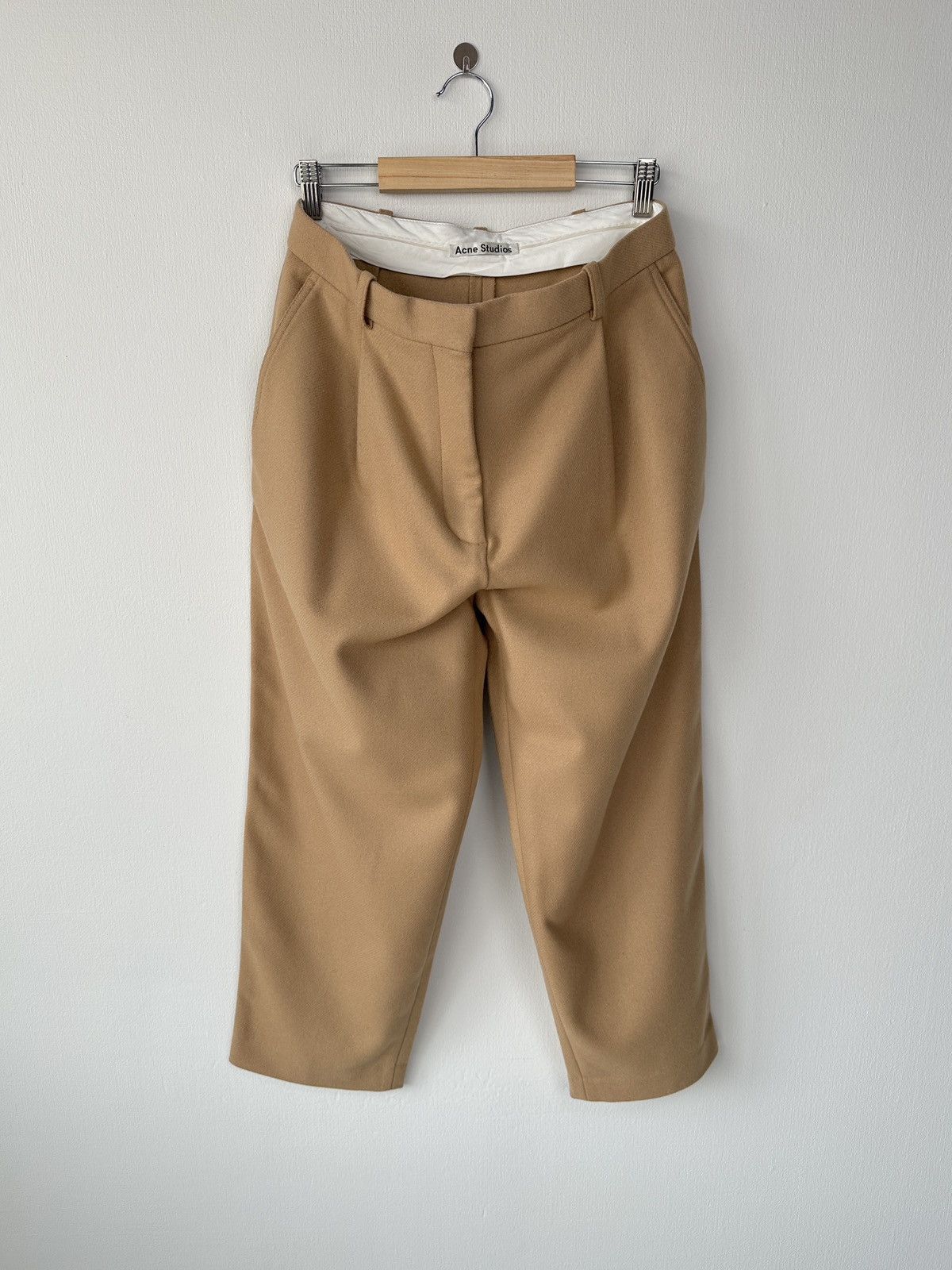 Acne Studios ACNE STUDIOS Tabea Flannel PAW17 Wool Cashmere Crop Trousers Size 27" / US 4 / IT 40 - 1 Thumbnail