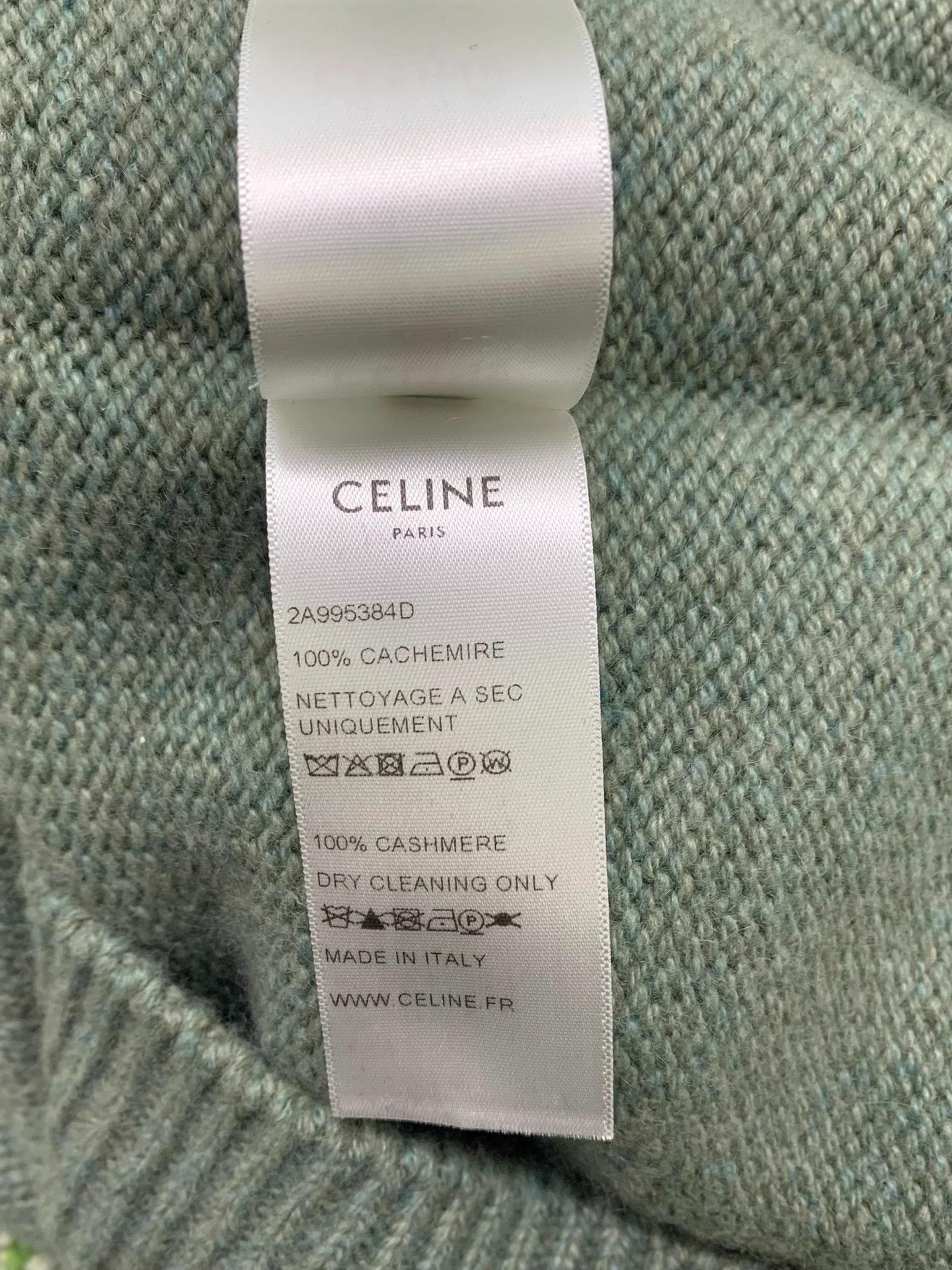 Celine Old Celine Green Cashmere Sweater Size S New Size S / US 4 / IT 40 - 6 Thumbnail