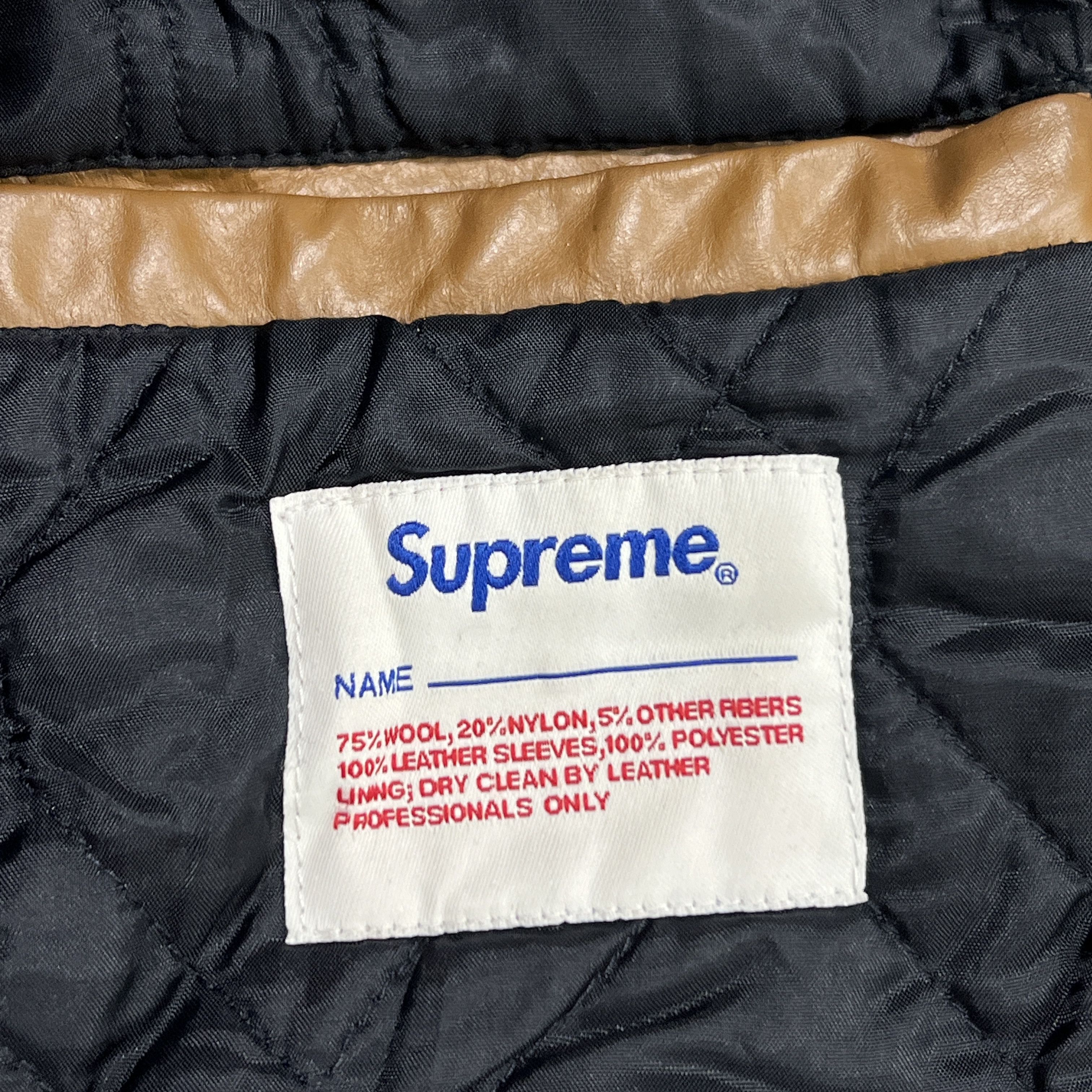Supreme Supreme AW07 In God We Trust Varsity Jacket Navy Brown Size US M / EU 48-50 / 2 - 9 Thumbnail