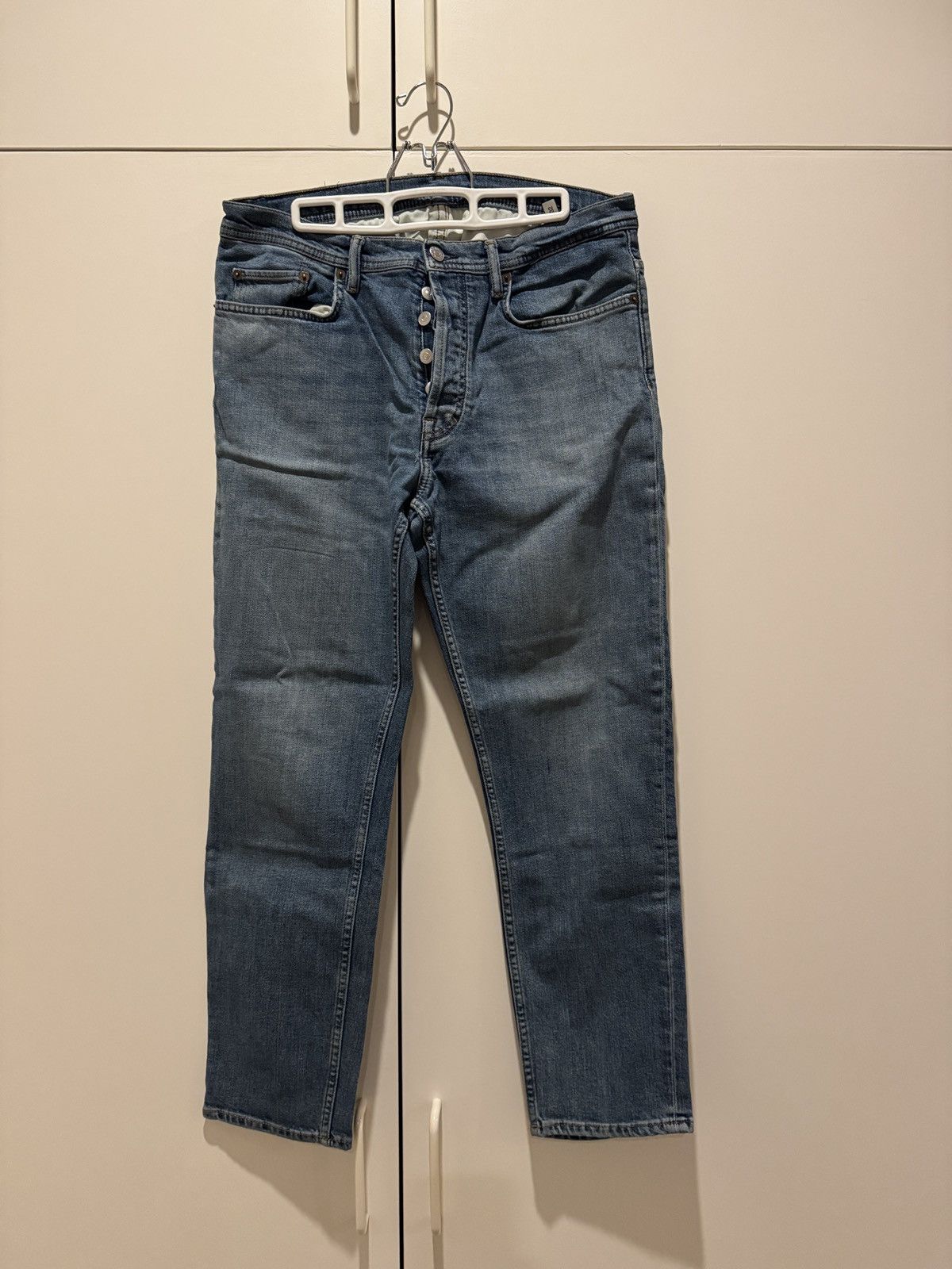 ACNE RIVER MID BLUE JEANS - 33