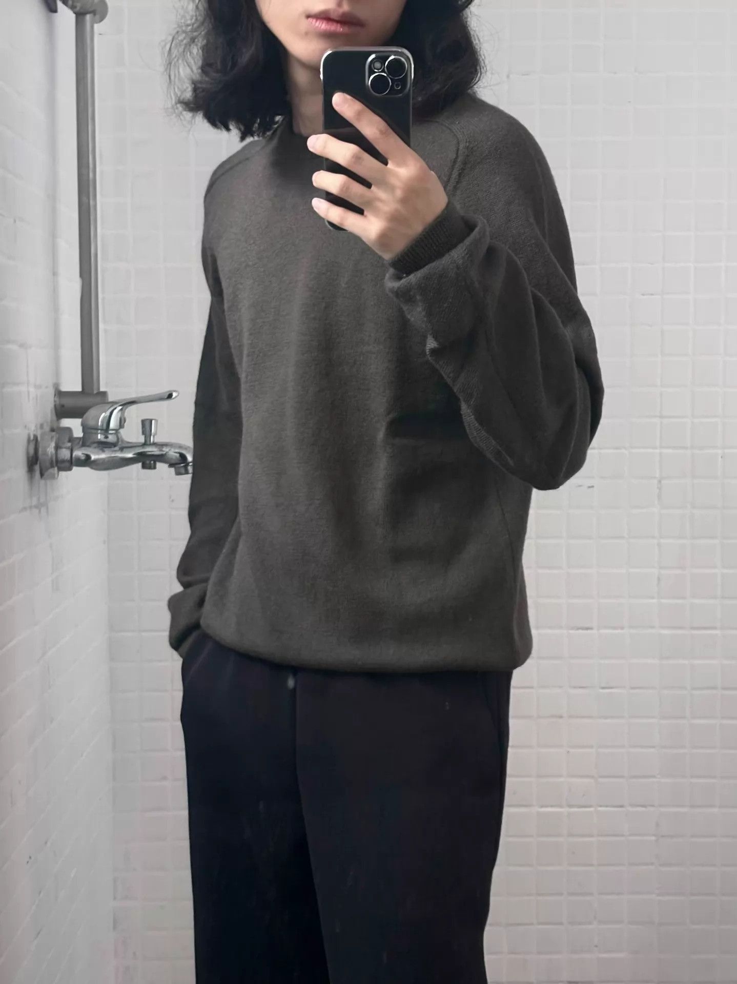 Maison Margiela Black Long-Sleeve Knit Sweater Size M Size US M / EU 48-50 / 2 - 2 Thumbnail