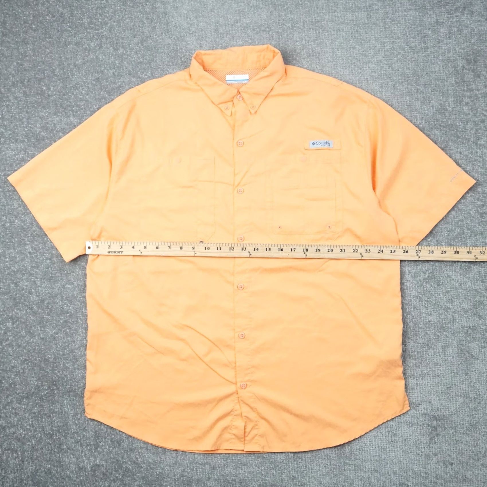 Vintage Columbia PFG Mens XL Orange Short Sleeve Collared Shirt Size US XL / EU 56 / 4 - 4 Thumbnail