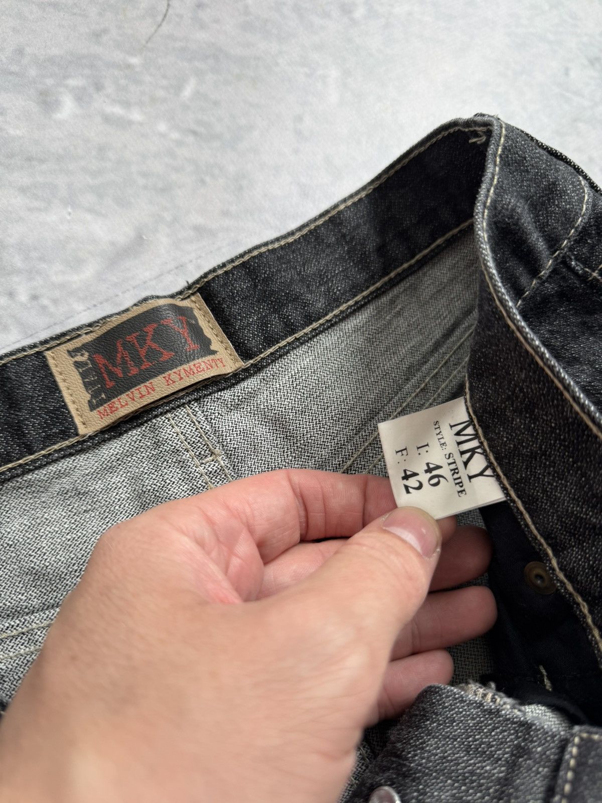 Japanese Brand Melvin Kymenty Japanese style avant-garde jeans rare pants Size 32" / US 10 / IT 46 - 5 Thumbnail