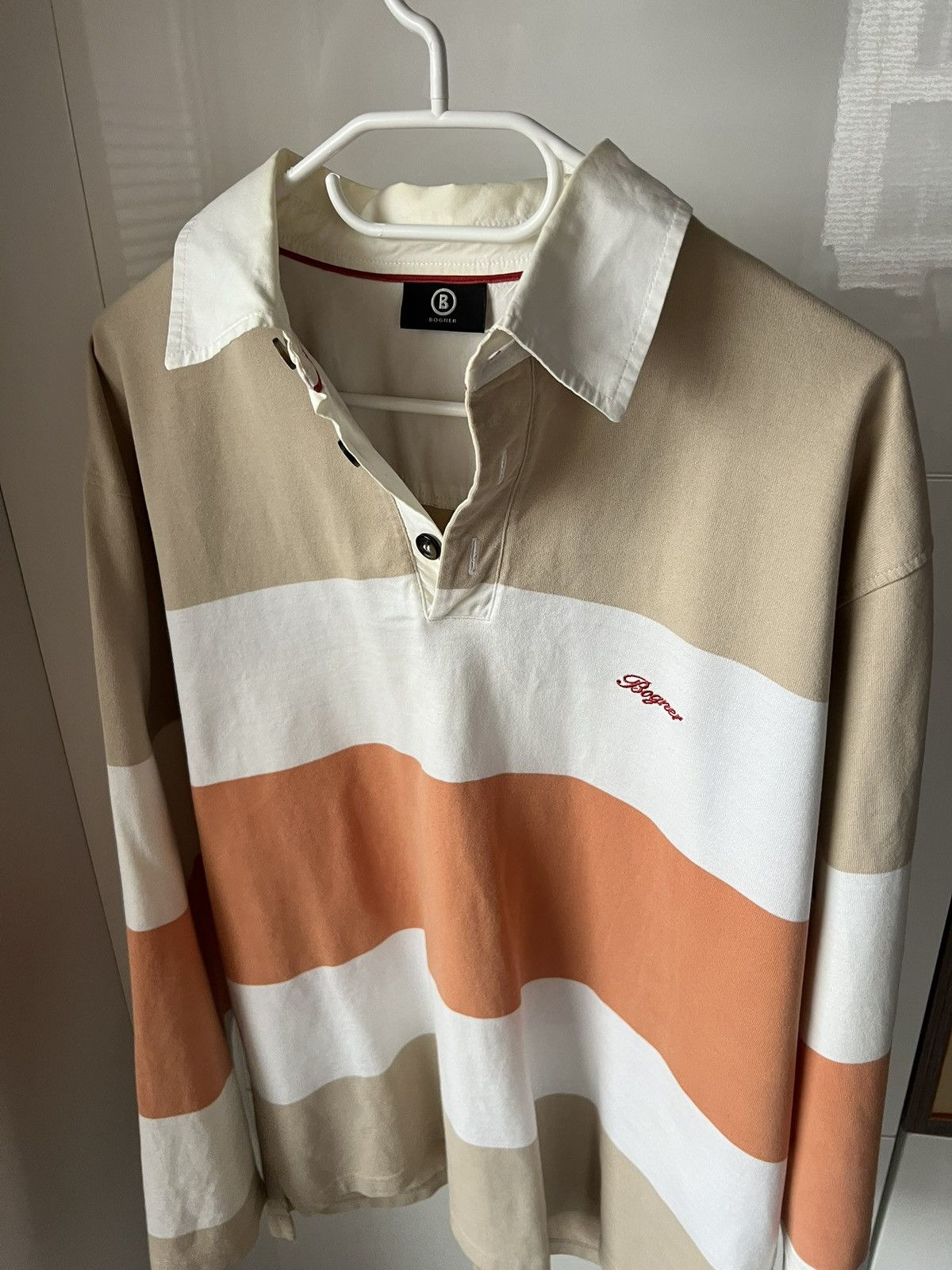 Bogner Vintage Bogner Embroidere Logo Polo Long Sleeve Tee Size US L / EU 52-54 / 3 - 4 Thumbnail