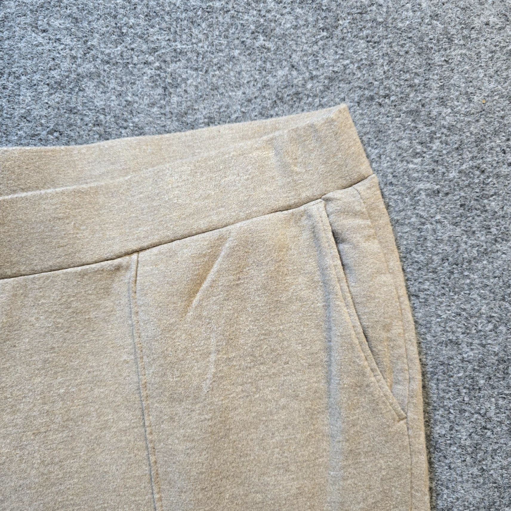 J. Jill J. Jill Pants Womens L Beige Tranquility Fleece Sweatpants Skinny Leg Casual Lounge Clothing Size 36" / US 14 / IT 50 - 3 Thumbnail