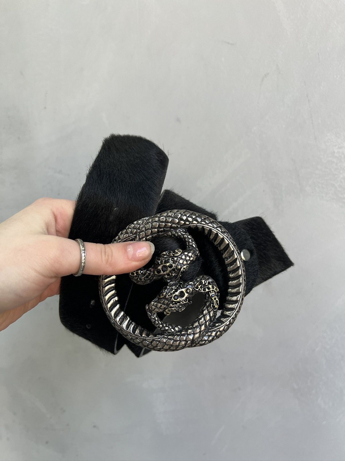 Hysteric Glamour Snake buckle leather black opium leather belt archive style Size ONE SIZE - 2 Thumbnail