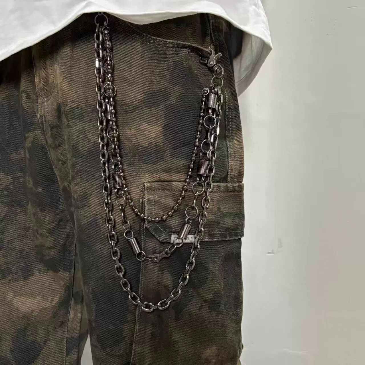 Vintage Retro hip-hop punk style jeans waist chain Size ONE SIZE - 1 Thumbnail