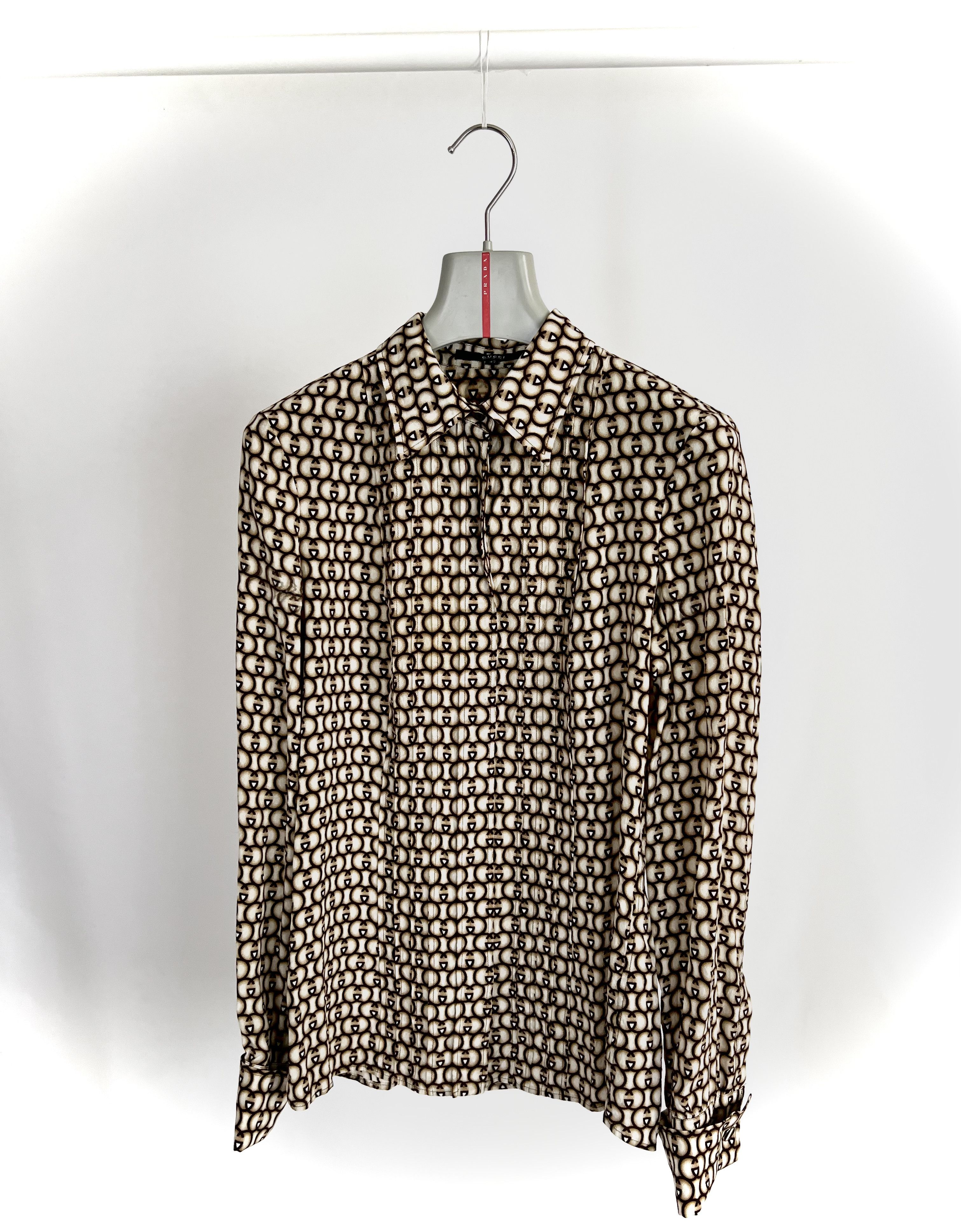 Gucci gucci shirt monogram S very rare silk Size US S / EU 44-46 / 1 - 1 Thumbnail
