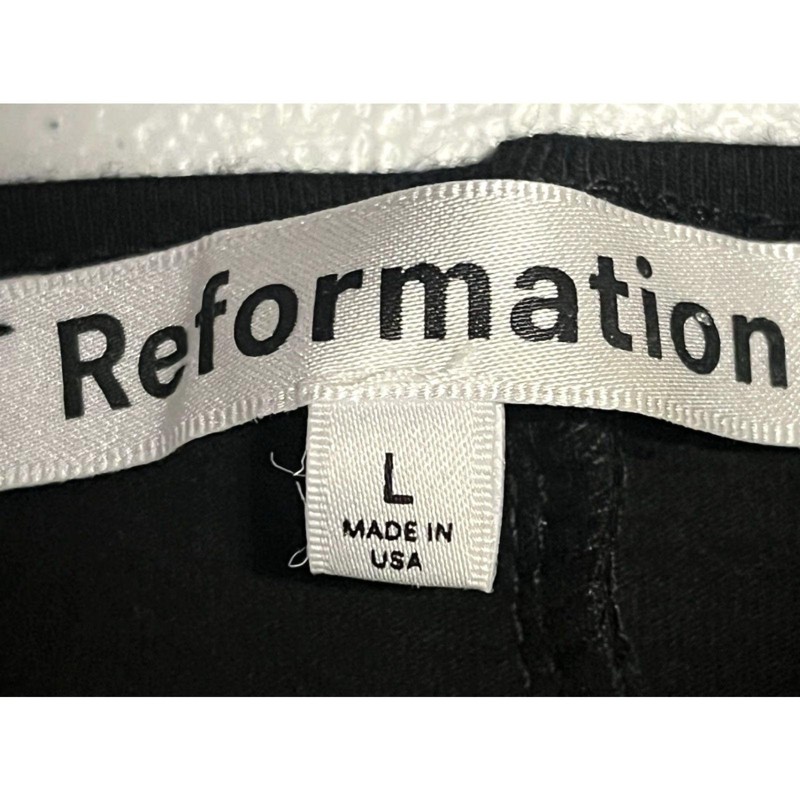 Reformation Reformation Dress Knit Mini Black Women's L Made In USA Size L / US 10 / IT 46 - 5 Thumbnail