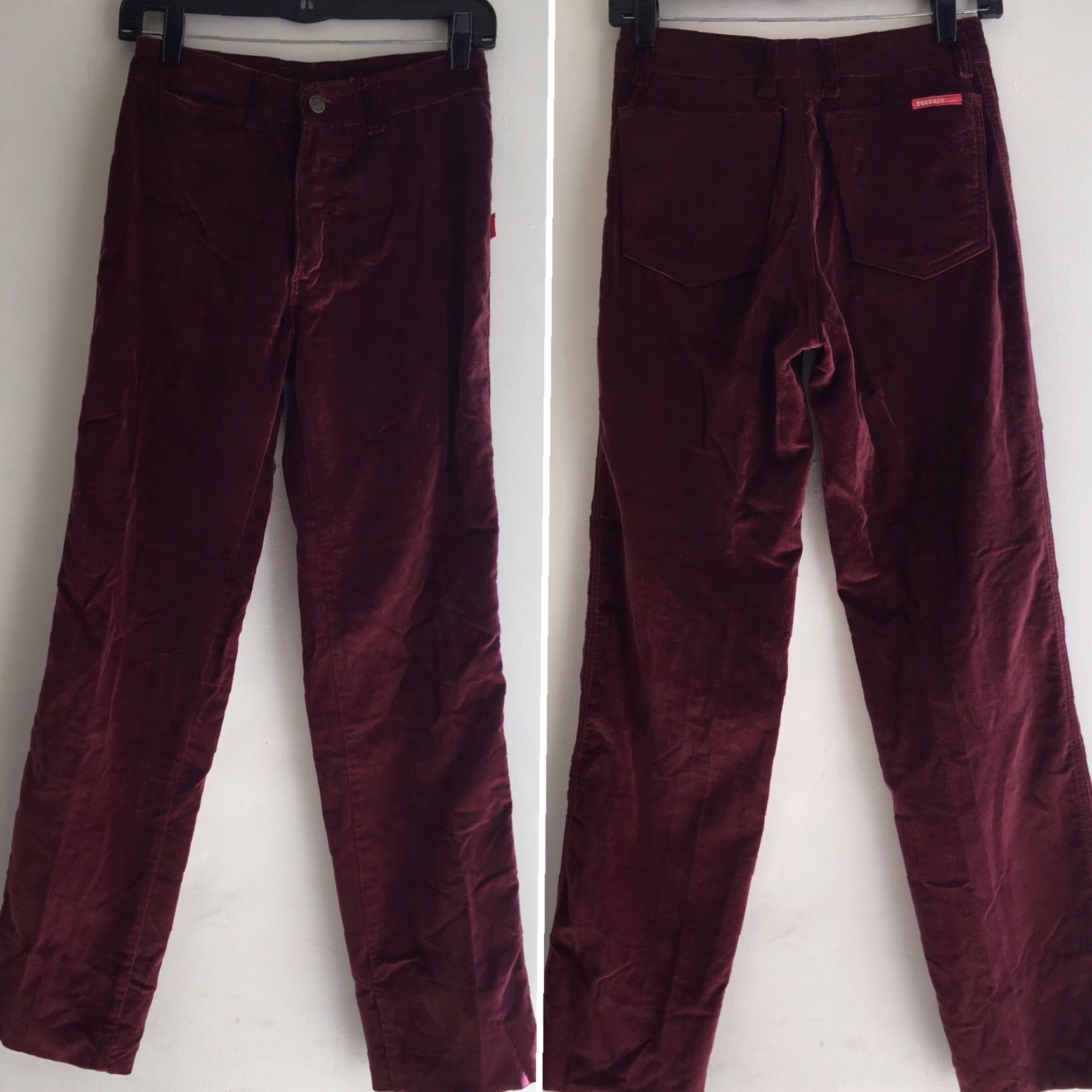 Ferrari VINTAGE Ferrari Velveteen High Waist Pants 27" Waist Sz 40 1970s Disco Brown 100% Cotton Velveteen Mens Size 27" / US 4 / IT 40 - 6 Thumbnail