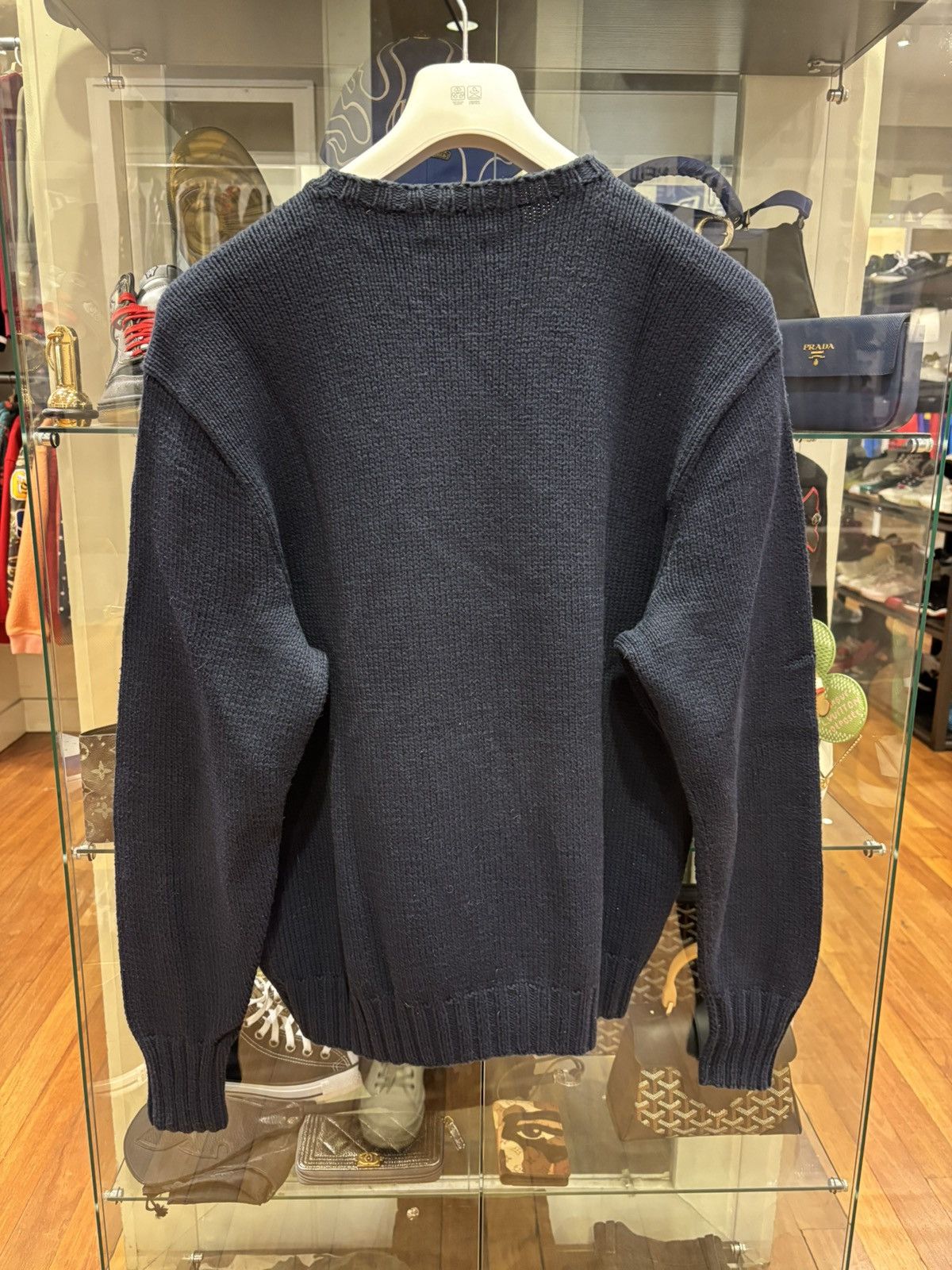 Polo Ralph Lauren Polo Ralph Lauren Hand Knit Sitting Bear Sweater Navy Size US L / EU 52-54 / 3 - 2 Thumbnail