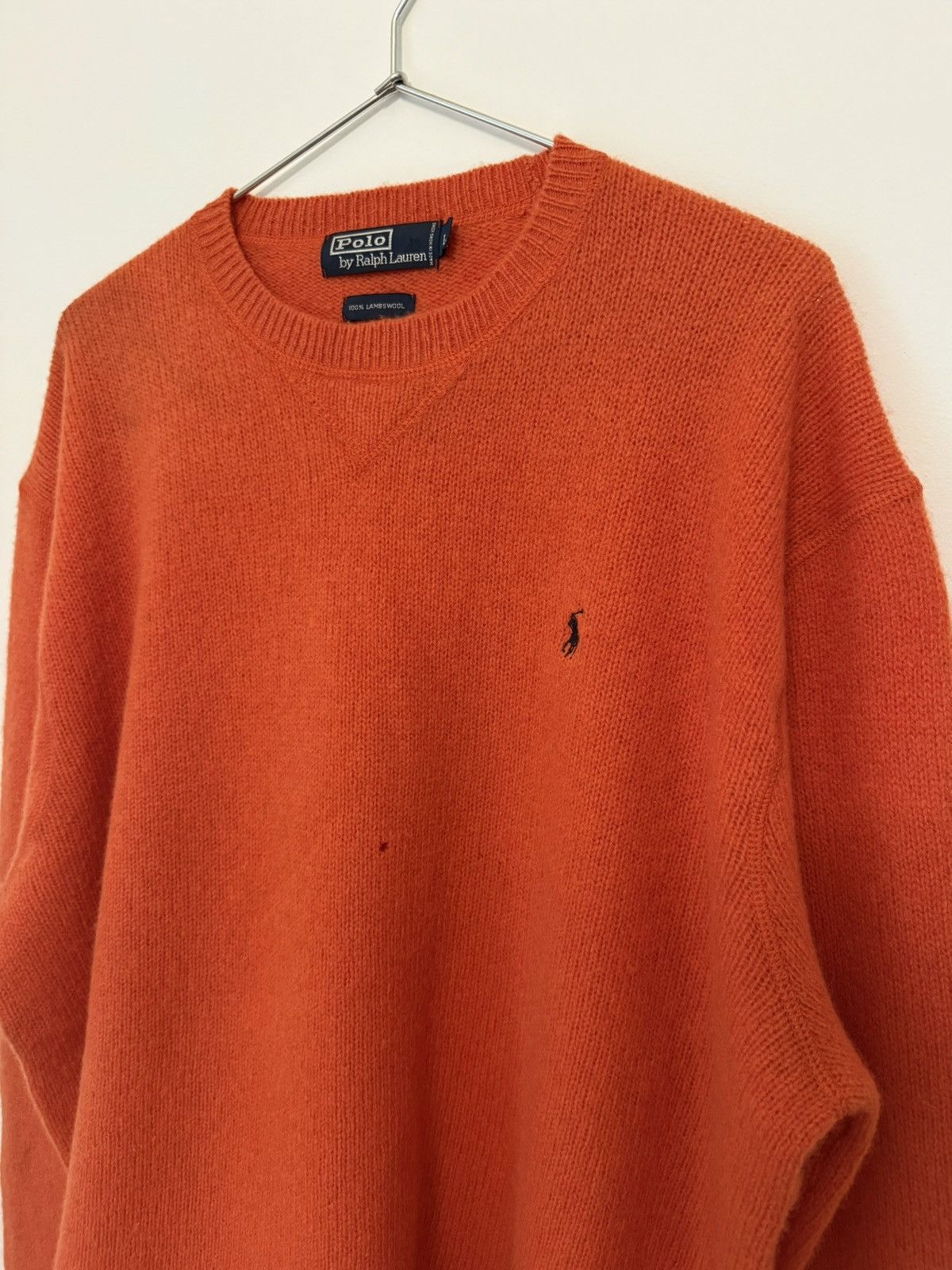 Polo Ralph Lauren Vtg 1990s Polo Ralph Lauren 100% Lambswool Knit Sweater Size US L / EU 52-54 / 3 - 3 Thumbnail