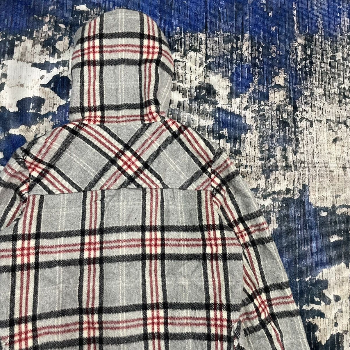 Hysteric Glamour Vintage 1990s Hysteric Glamour Plaid Wool Hooded Duffle Coat Size S / US 4 / IT 40 - 18 Thumbnail