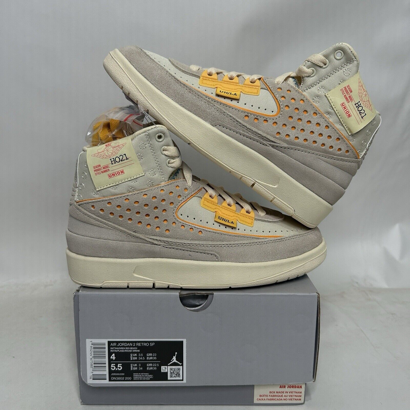 Jordan Brand Nike Air Jordan 2 Retro SP X Union LA “Rattan” 2024 Size US 5.5 / IT 35.5 - 1 Thumbnail