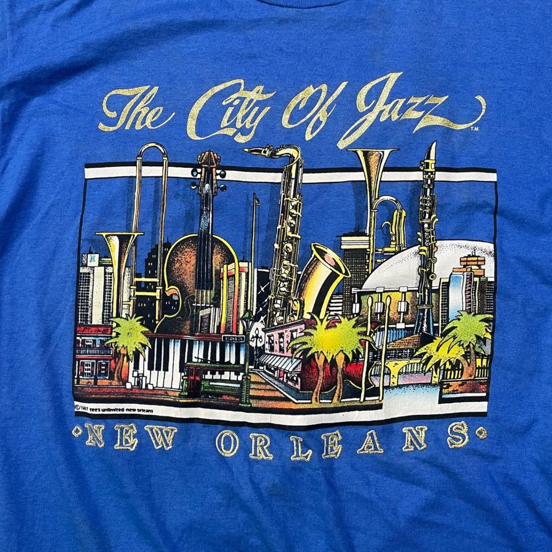 Vintage Vintage 90s New Orleans Jazz tee Size US XL / EU 56 / 4 - 2 Thumbnail
