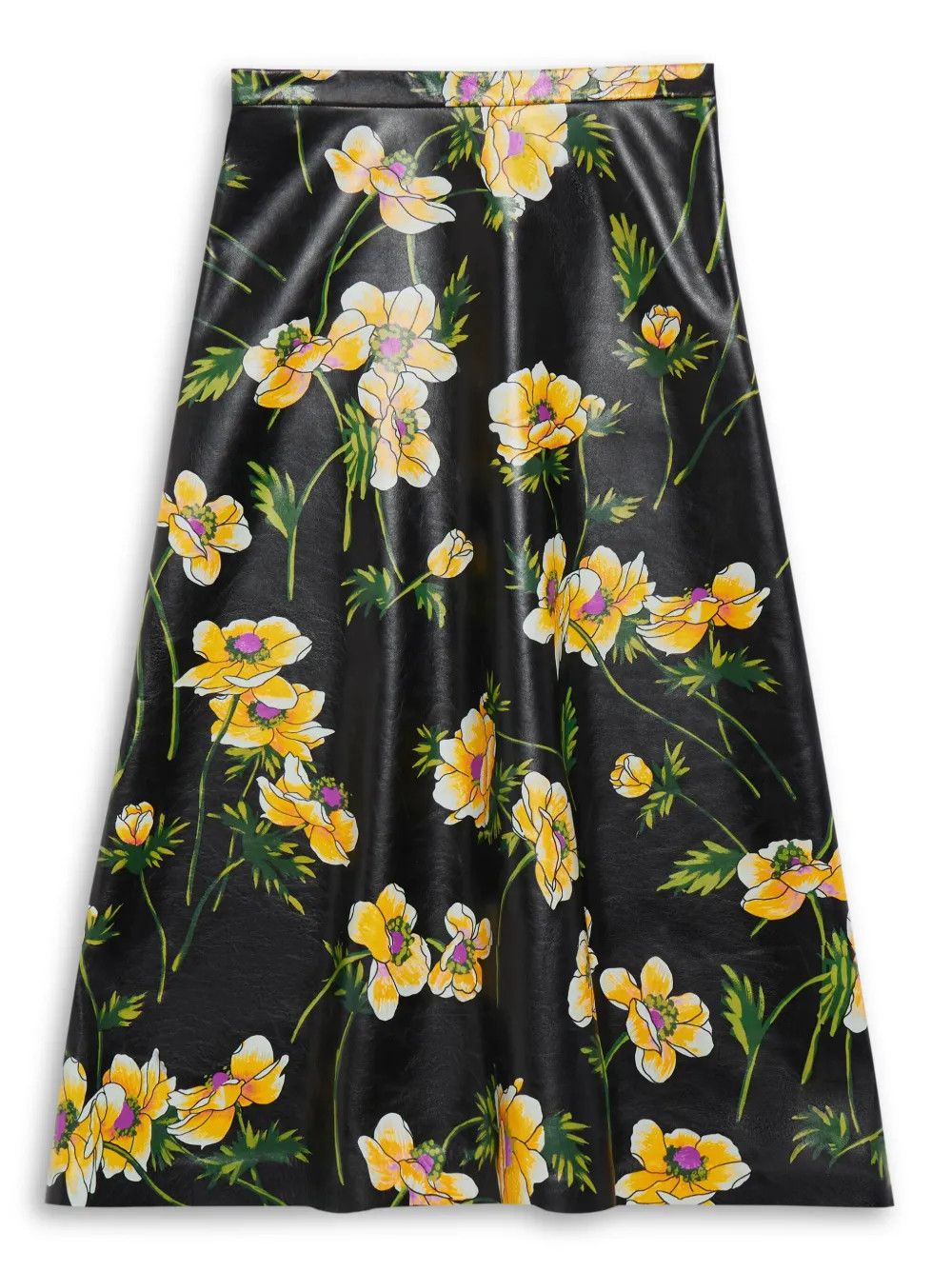 Balenciaga o1s1rm1125 Floral Printed Skirt in Multicolor Size 26" / US 2 / IT 38 - 1 Preview