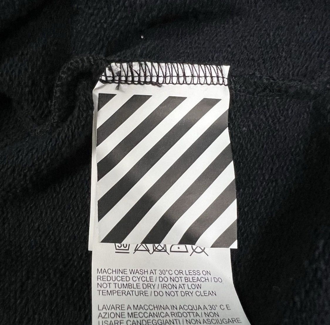 Off-White OFF-WHITE SS19 DIAGONAL SPLIT LOGO HOODIE Size US M / EU 48-50 / 2 - 6 Thumbnail