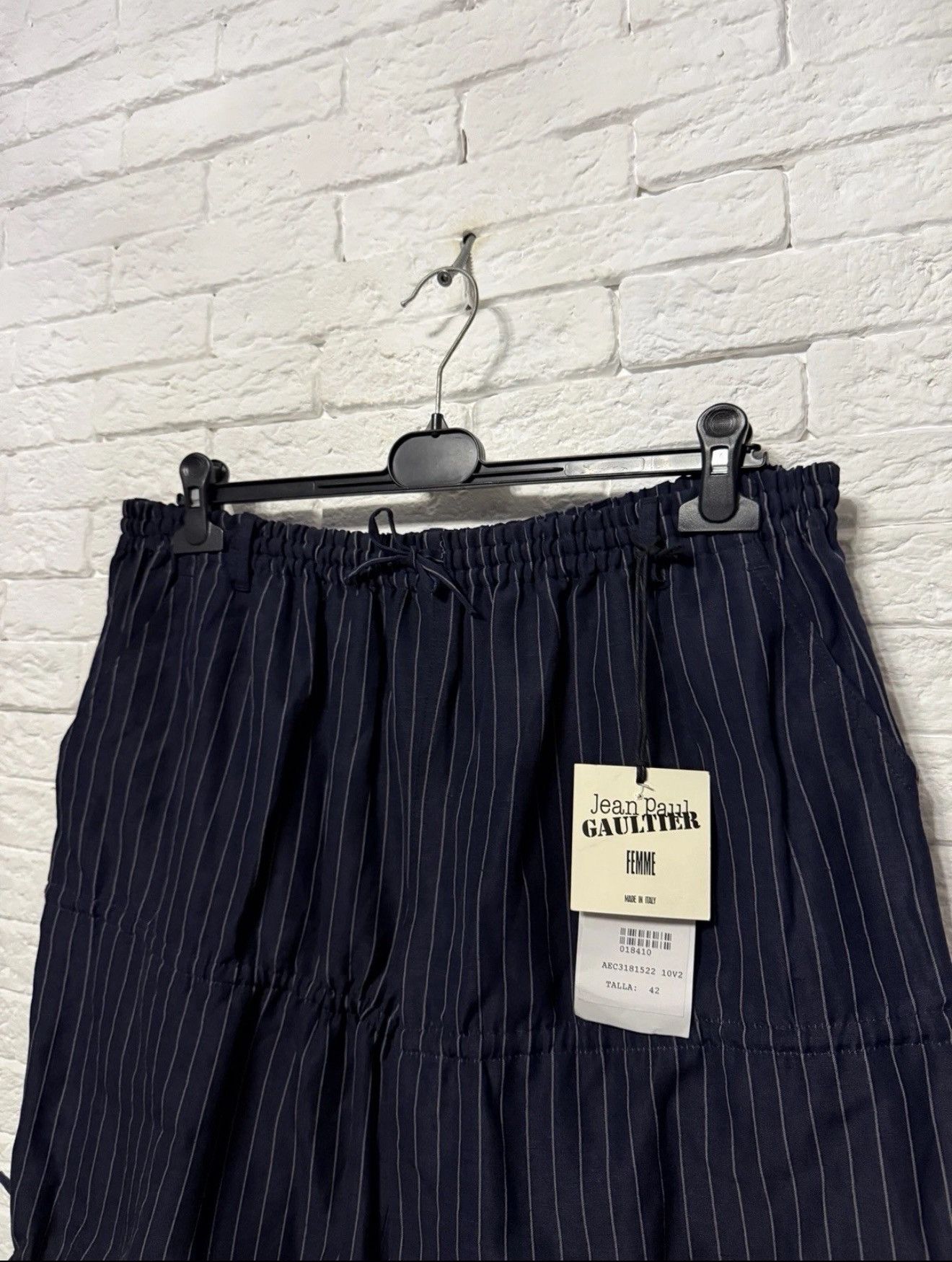 Jean Paul Gaultier RRP€720 Jean Paul Gaultier Femme Striped Linen Shorts New Size 28" / US 6 / IT 42 - 2 Thumbnail
