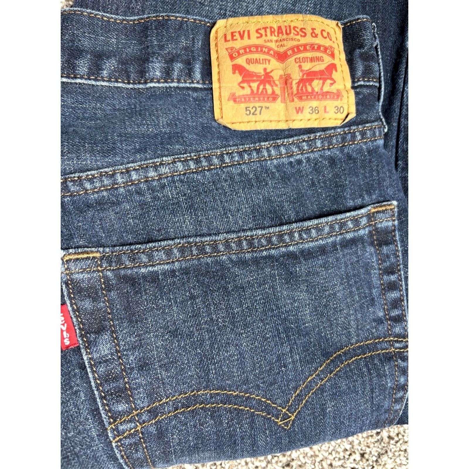Levi's Levi's 527 Jeans Mens 36x30 Blue Denim Boot Cut Western Rancher Grunge Cowboy Jeans Regular Mens 36 Blue Denim Western Cowboy 527 Series Size US 36 / EU 52 - 3 Thumbnail