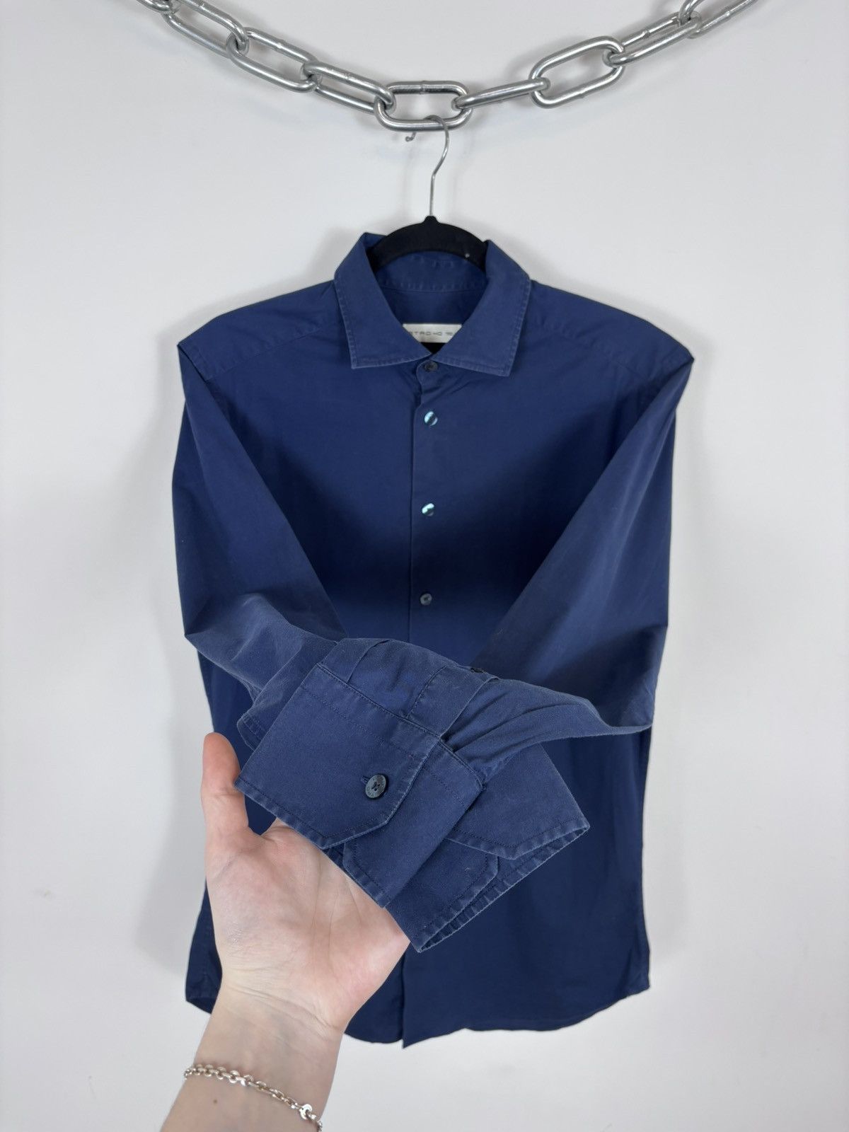 Etro Etro Milano Men’s Blue Long Sleeve Button Up Shirt Size US M / EU 48-50 / 2 - 7 Thumbnail