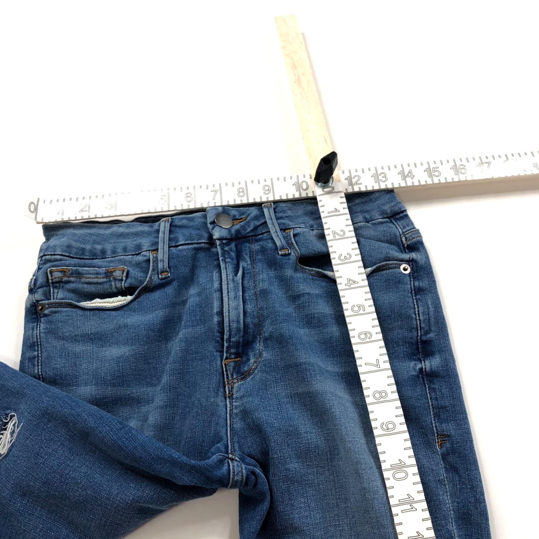 Frame FRAME Jeans Cropped Mid Denim 27W 26L Le Crop Mini Boot 27 Blue 5-Pocket Womens Regular Rise Capo? Size 27" / US 4 / IT 40 - 6 Thumbnail