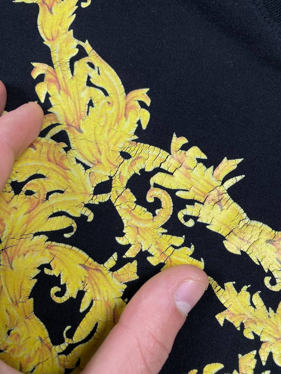 Versace Versace Jeans Couture Baroque Big Logo T-Shirt Men Size M Size US M / EU 48-50 / 2 - 4 Thumbnail