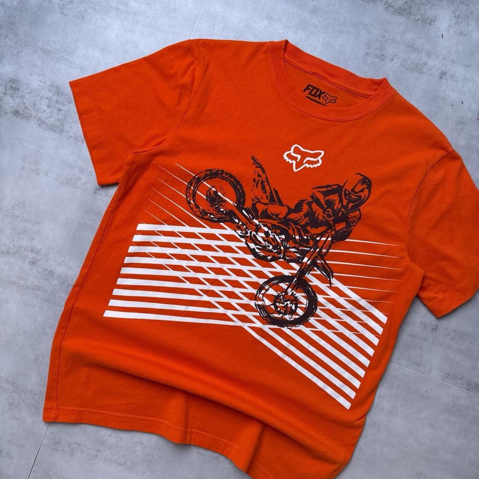 Fox Racing Y2K Fox Racing Orange Grunge Vintage t shirt Size US XL / EU 56 / 4 - 2 Thumbnail