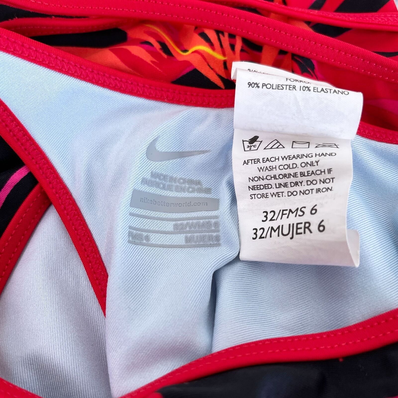 Nike Nike Strappy Open Back One Piece Swimsuit Red Womens 6 Size M / US 6-8 / IT 42-44 - 6 Thumbnail