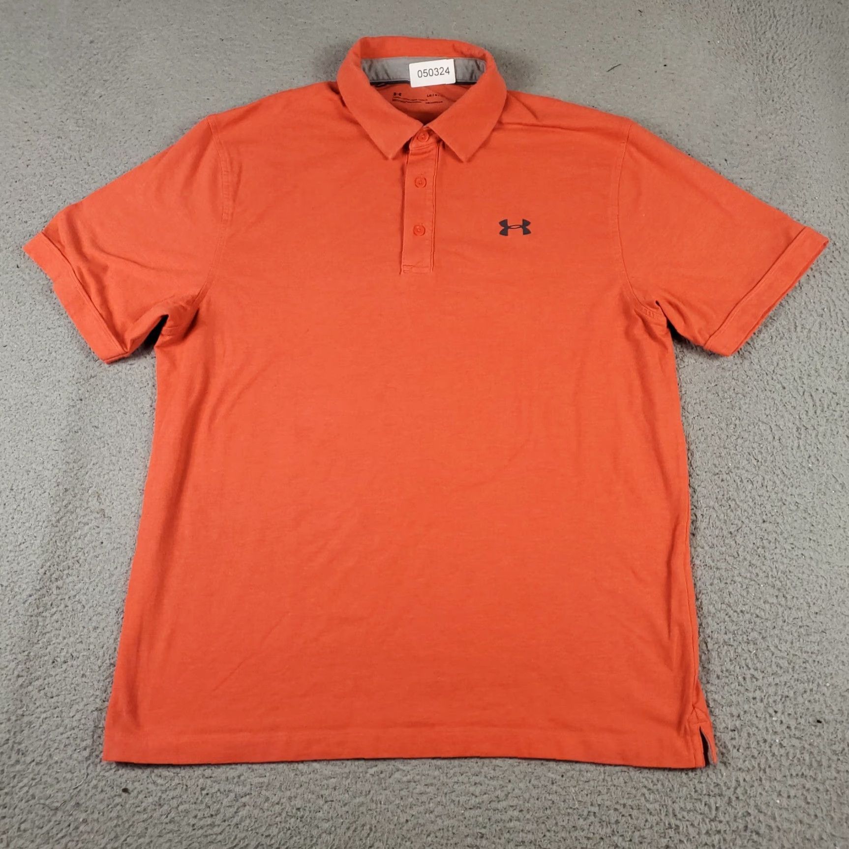 Under Armour Under Armour Polo Shirt Mens Size Large Orange Golf Casual Short Sleeve Size US L / EU 52-54 / 3 - 2 Thumbnail
