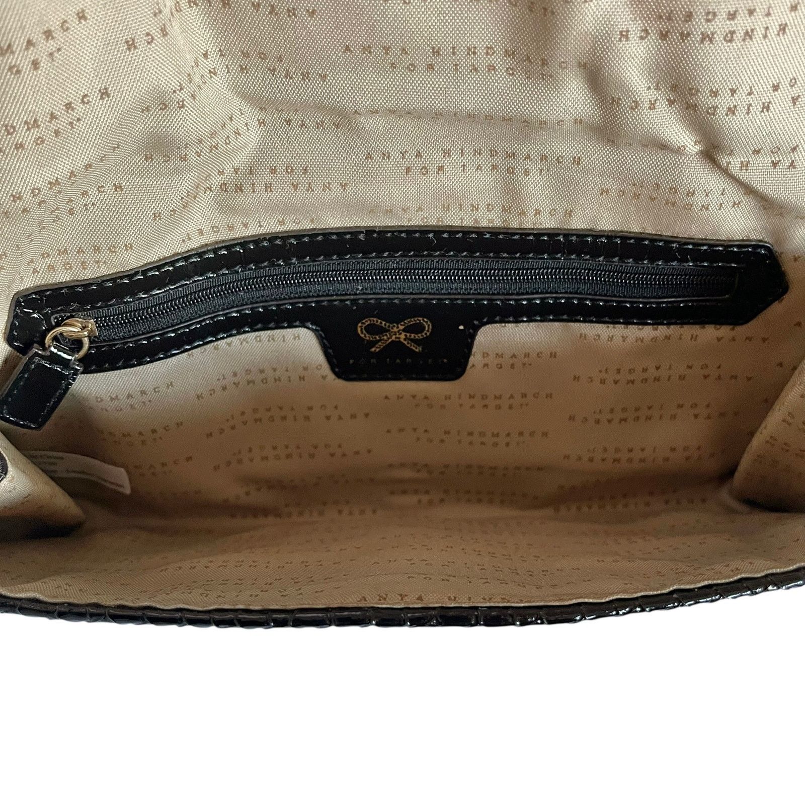 Anya Hindmarch × Target Basics Anya Hindmarch x Target Black Patent Faux Leather Clutch Bag Size ONE SIZE - 4 Thumbnail