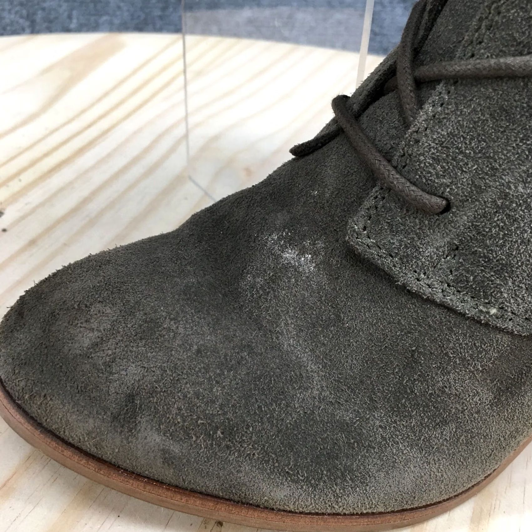 Toms TOMS Lunata Bootie Womens 8 Desert Lace Up Green Suede Heel 3 in Boots Shoes Size US 8 / IT 38 - 4 Thumbnail