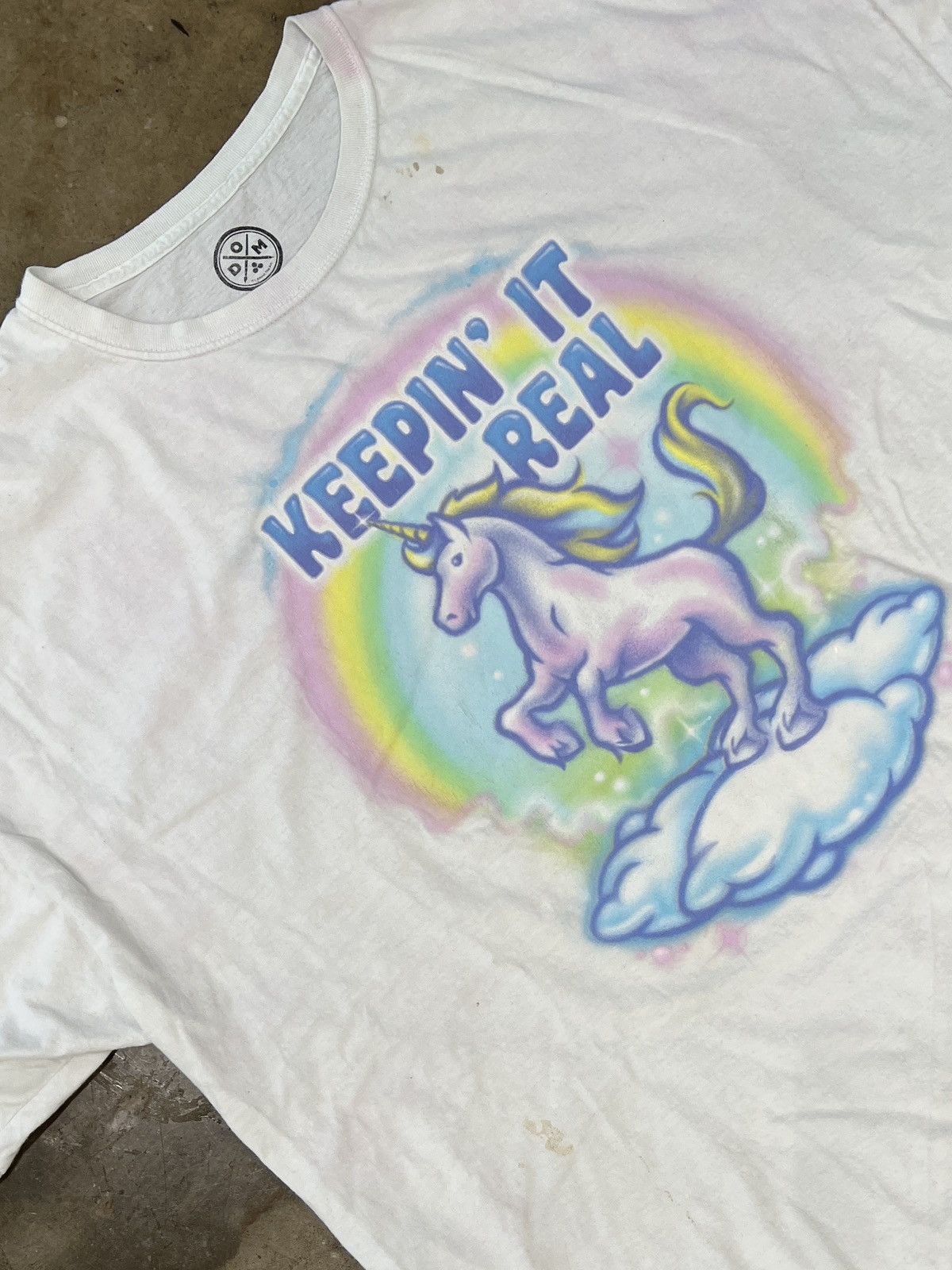 Vintage Keepin' It Real Airbrush Unicorn Graphic Tee 3XL Size US XXL / EU 58 / 5 - 1 Thumbnail