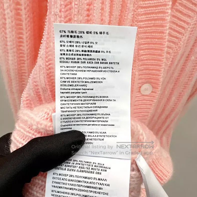 Miu Miu Miu Miu 36 Sakura pink crystal cardigan Size S / US 4 / IT 40 - 4 Thumbnail