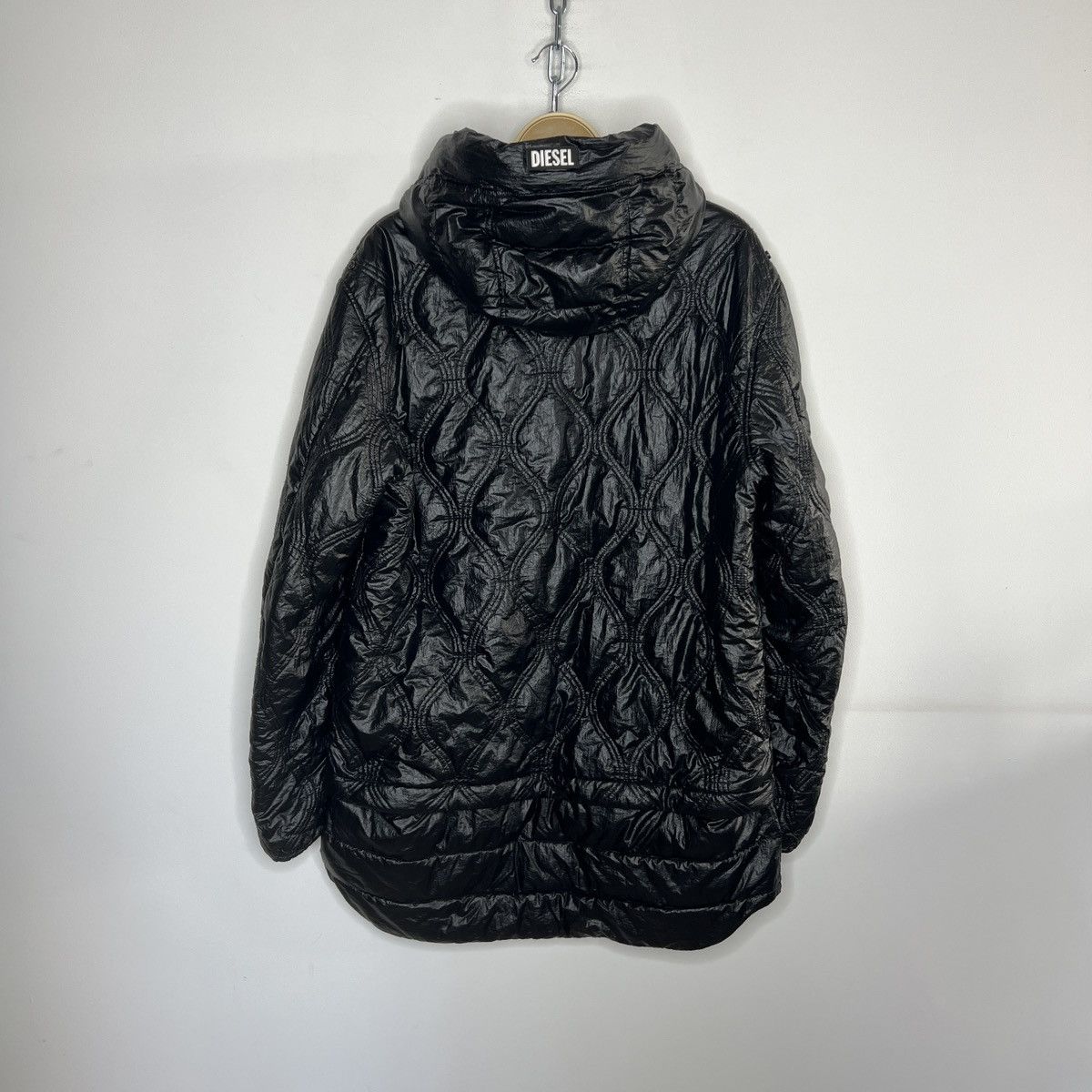 Diesel × Japanese Brand Diesel Shiny Black Nylon 2in1 Bomber Parka Puffer Jacket Y2K Size US M / EU 48-50 / 2 - 12 Thumbnail