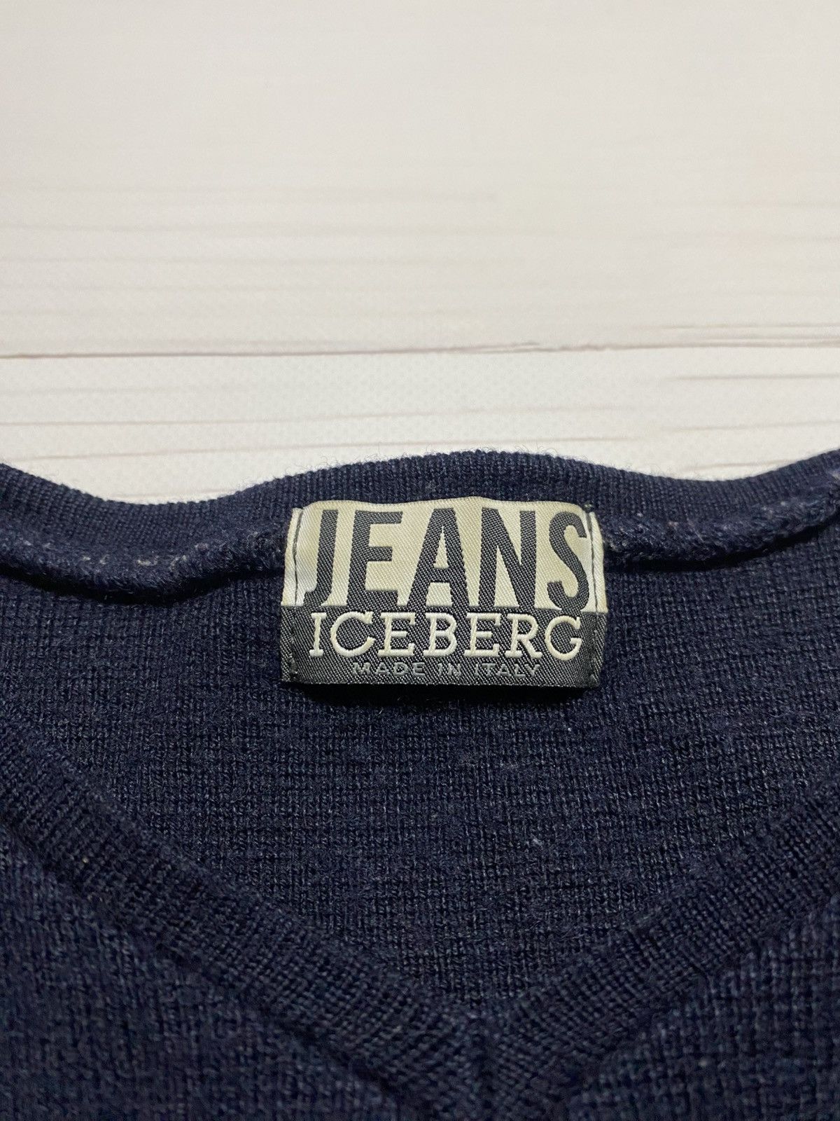 Iceberg Vintage Iceberg Jeans Big logo wool sweater Size US L / EU 52-54 / 3 - 3 Thumbnail
