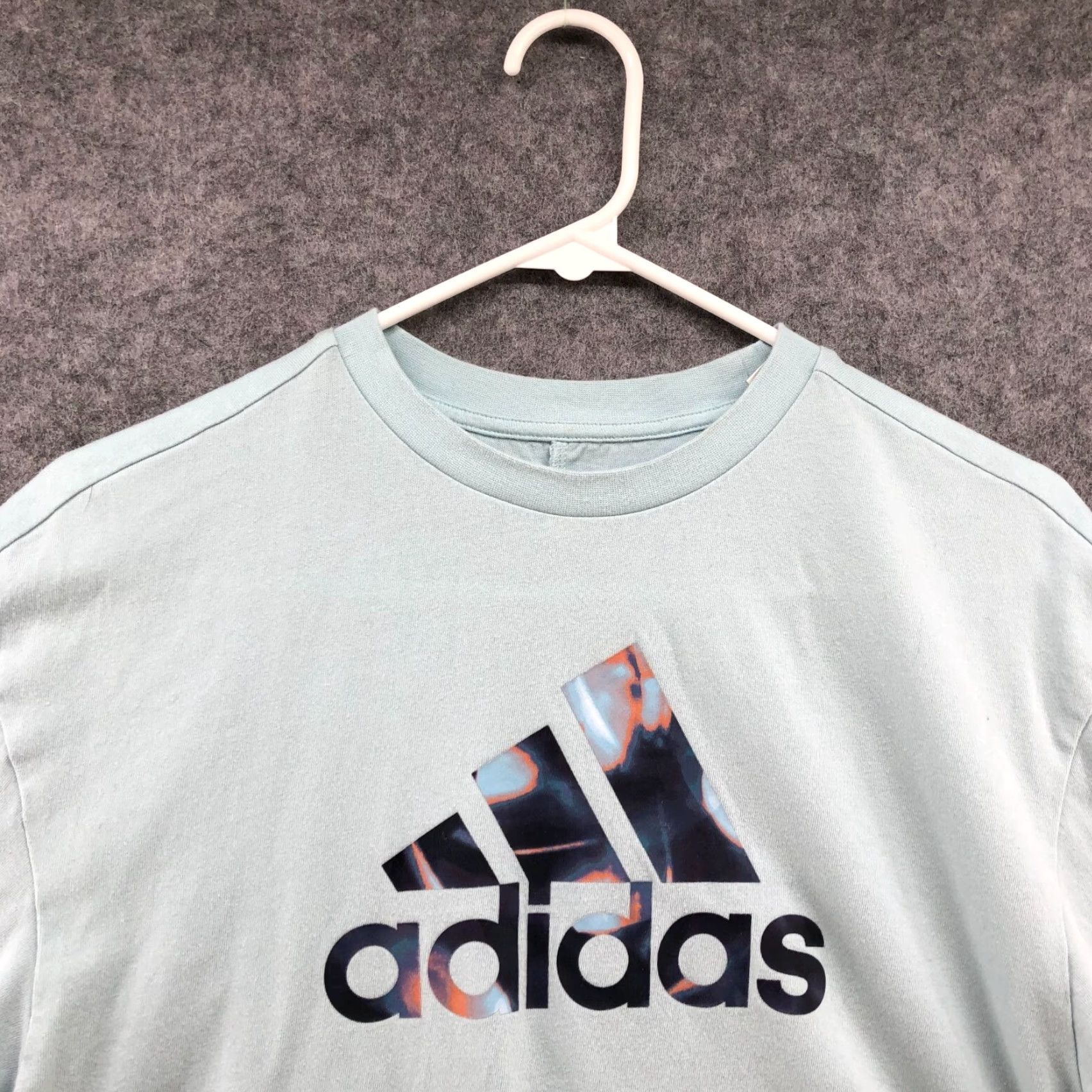 Adidas VINTAGE Adidas Cropped T-Shirt Womens S Light Blue Oversized Short Sleeve Logo Casual Activewear Size S / US 4 / IT 40 - 3 Thumbnail