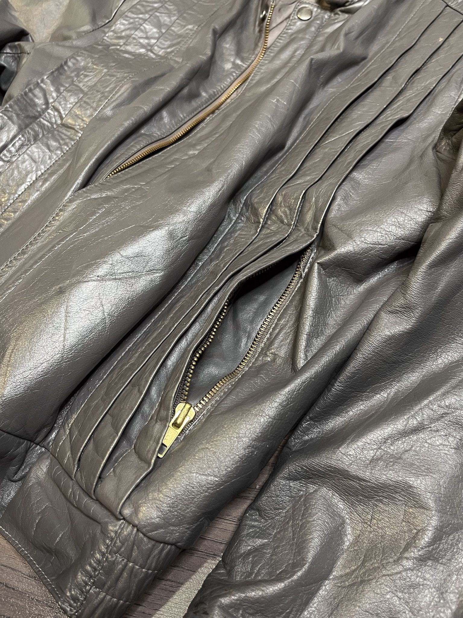 Reed VINTAGE AVANT GARDE Slim-Fit Leather Jacket Size US M / EU 48-50 / 2 - 8 Thumbnail