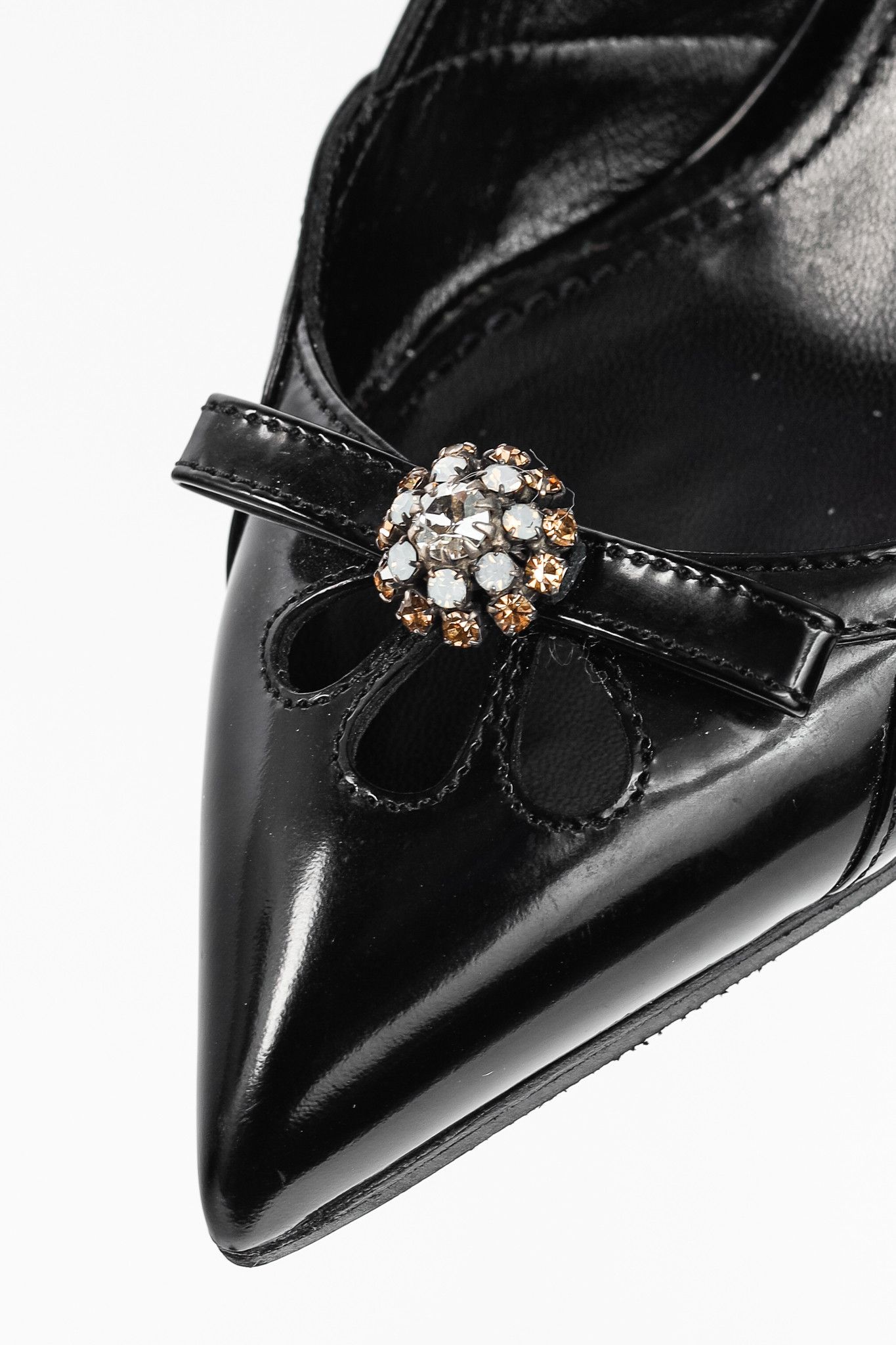Dolce & Gabbana Dolce & Gabbana Patent Embellished Slingback Heels Size US 5.5 / IT 35.5 - 7 Thumbnail