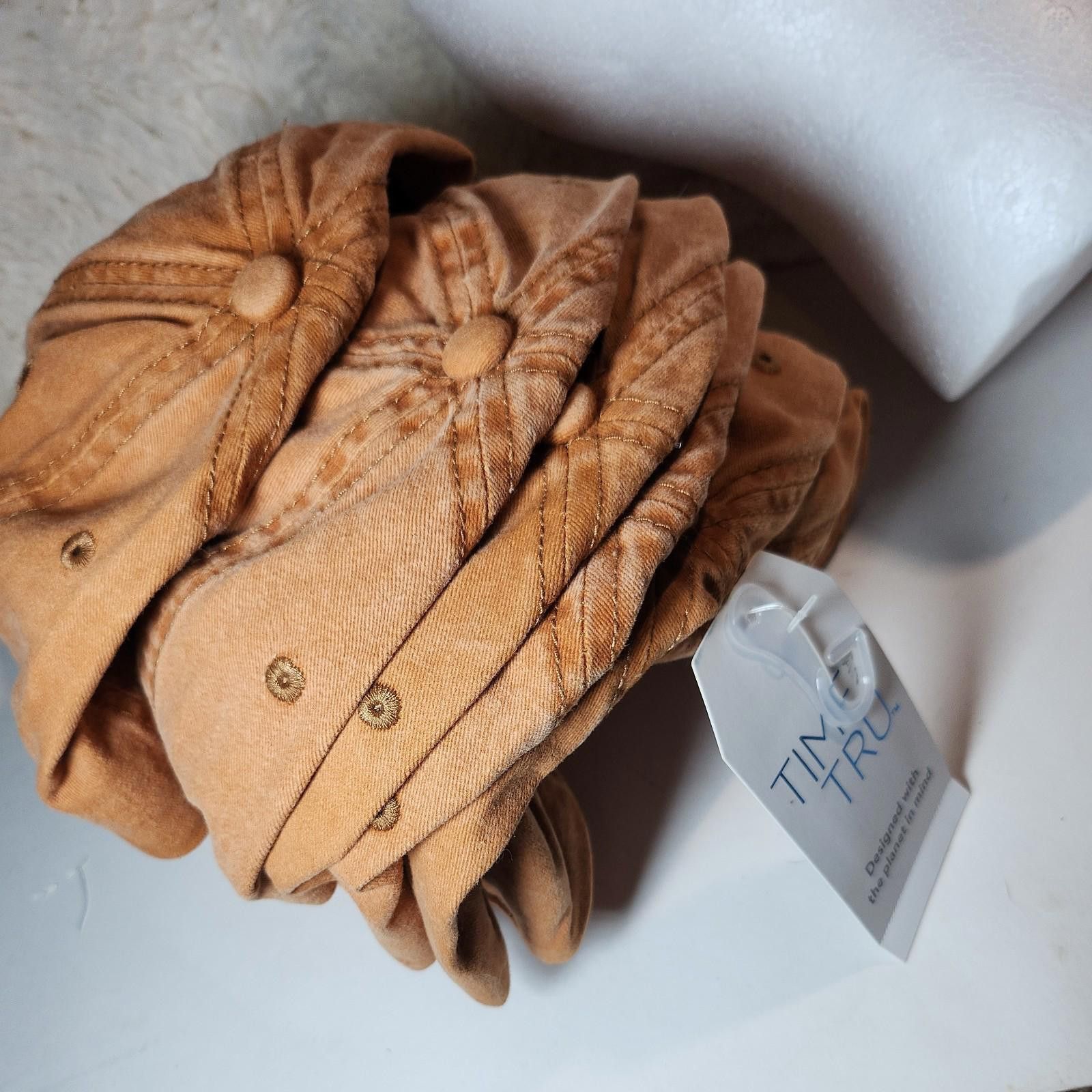The Unbranded Brand Lot of 6 Slideback Hat Brown BULK Adjust Vent Holes Size ONE SIZE - 6 Thumbnail