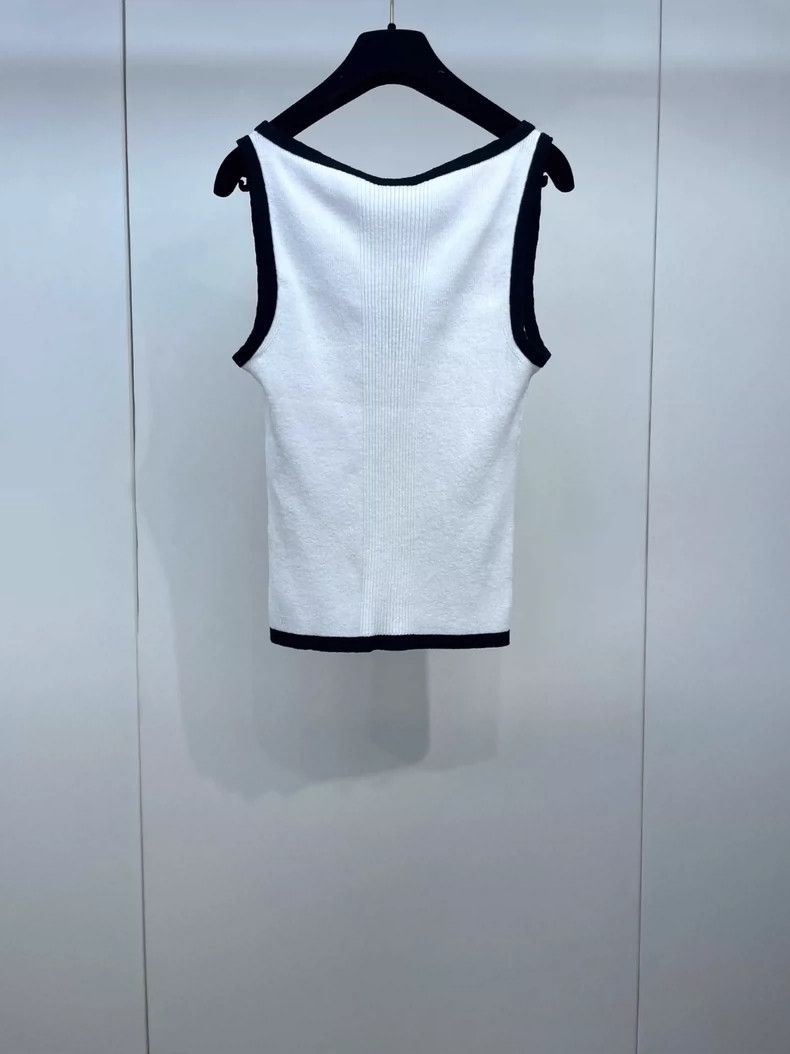 Chanel Chanel 25s black and white color-blocked knitted vest 2504- Size XS / US 0-2 / IT 36-38 - 2 Thumbnail